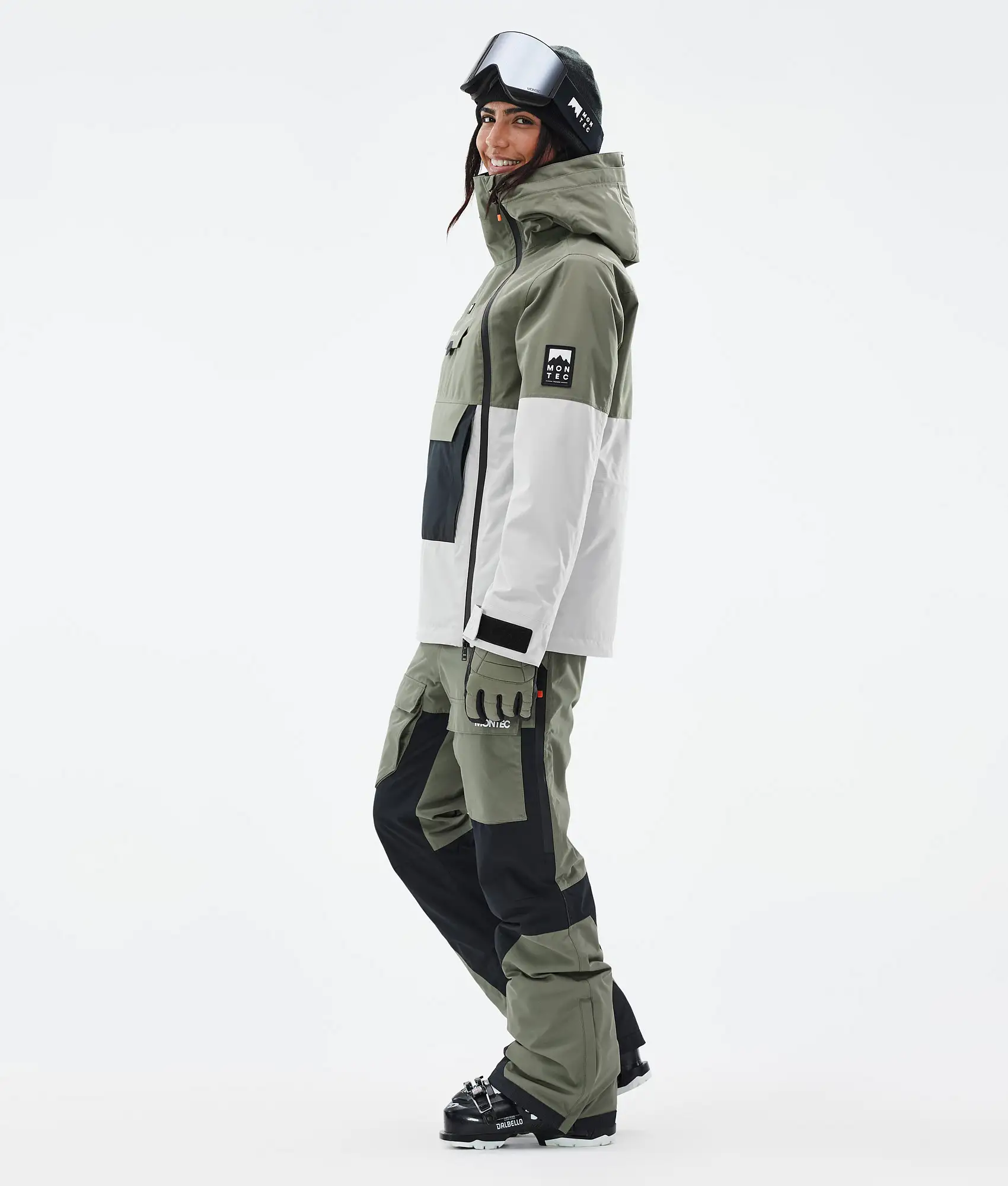 Doom W Ski Jacket Women Greenish/Black/Light Grey