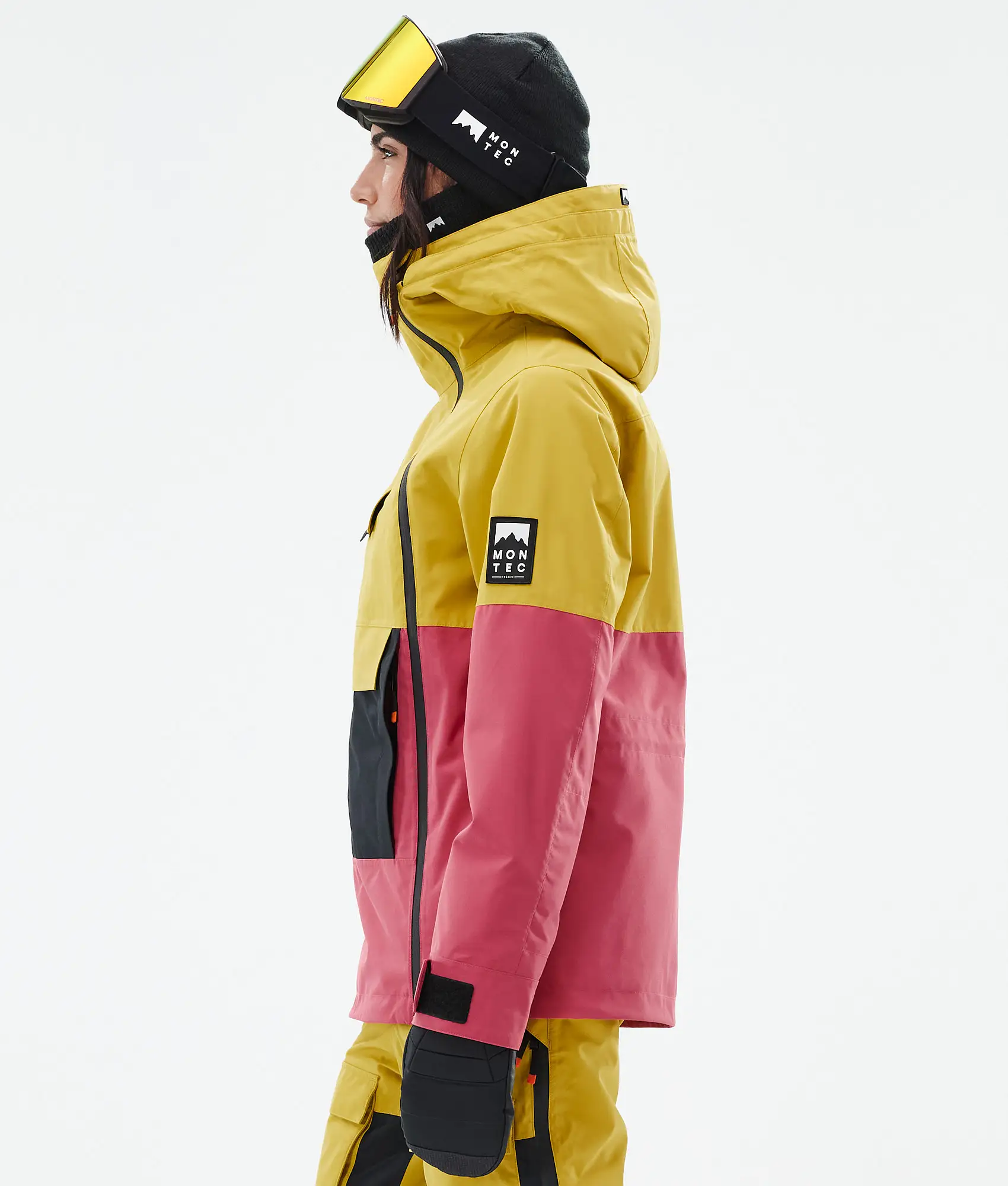 Doom W Snowboard Jacket Women Yellow/Black/Light Red