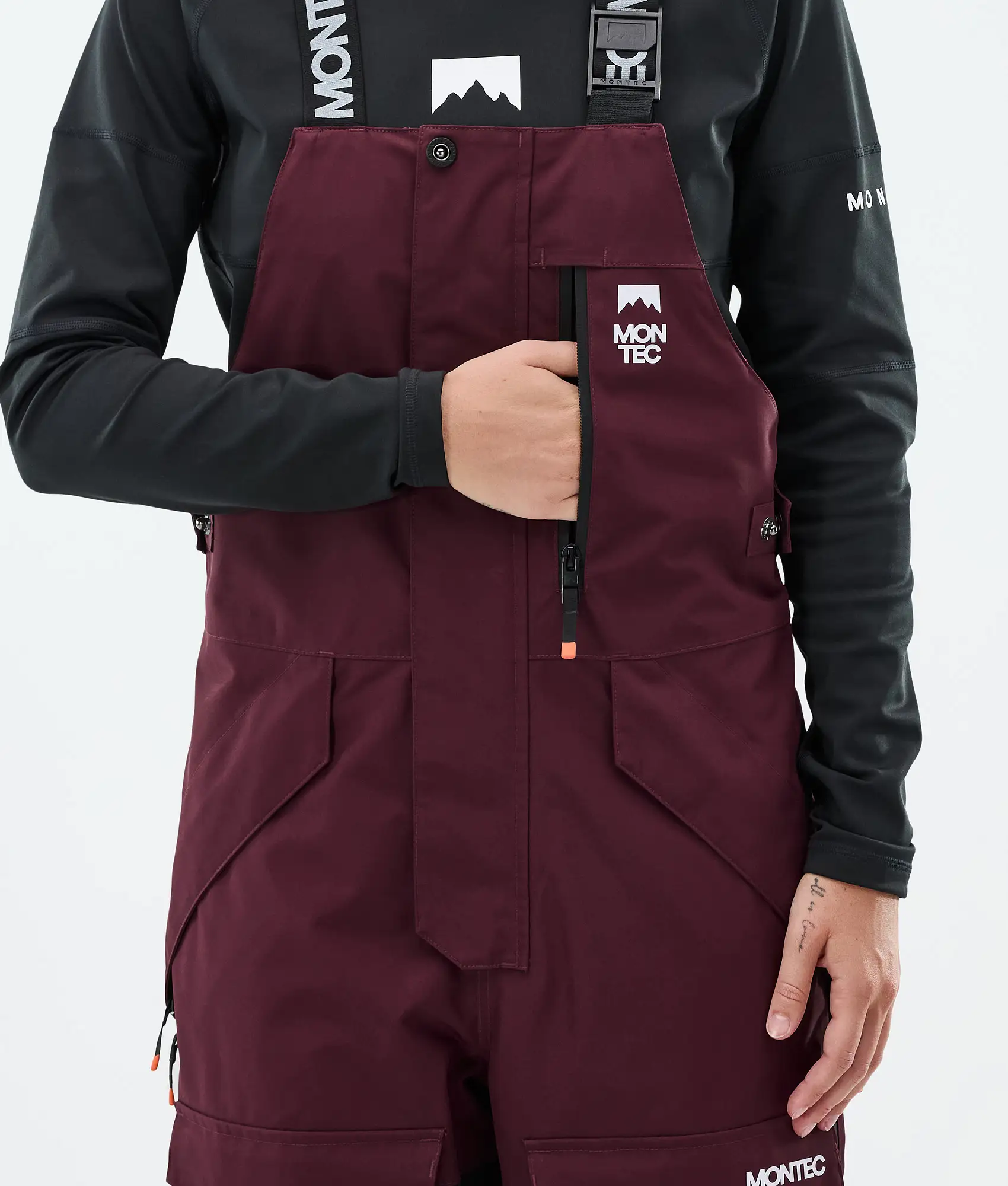 Fawk W Ski Pants Women Burgundy/Black