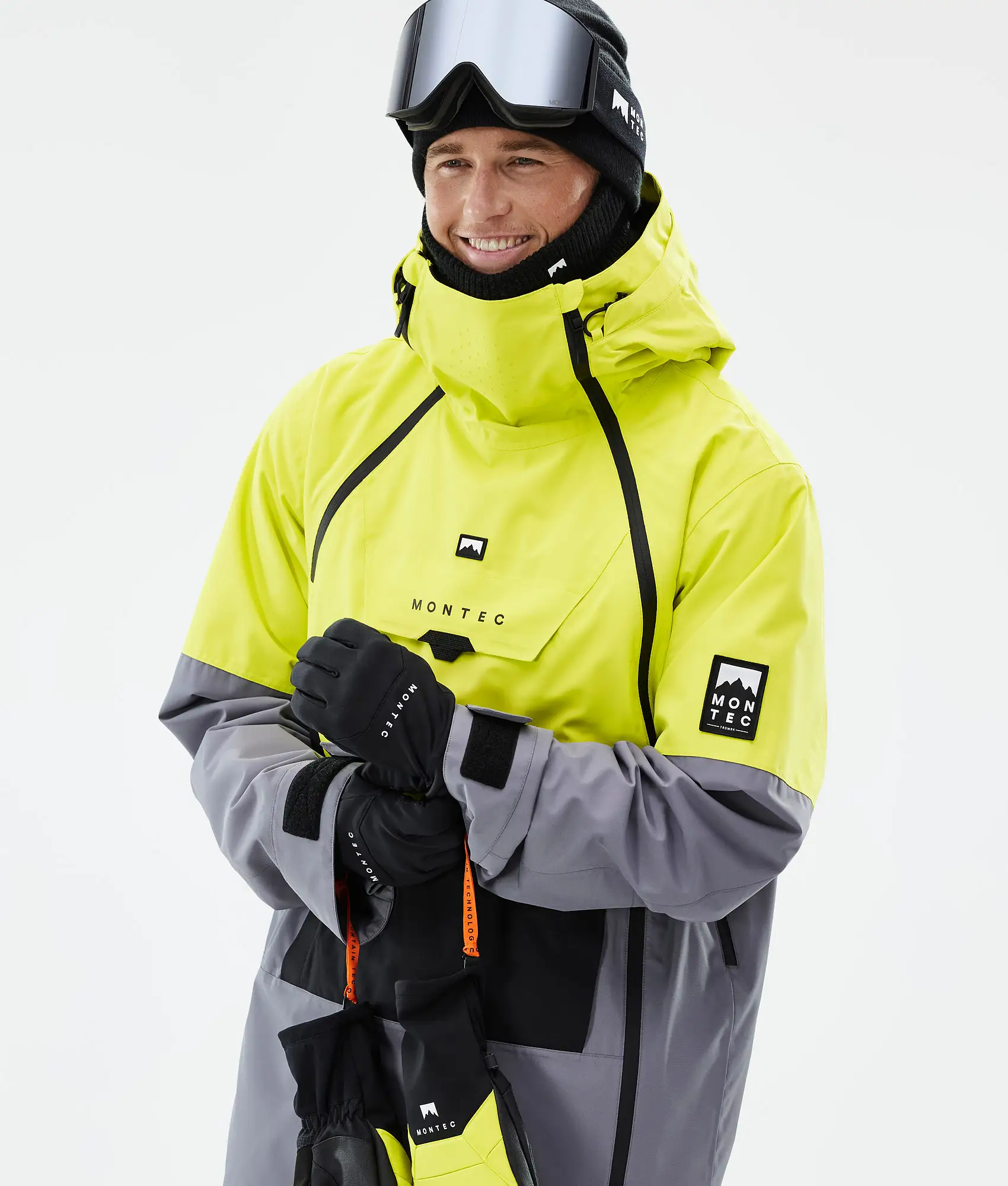 Doom Ski Jacket Men Bright Yellow/Black/Light Pearl