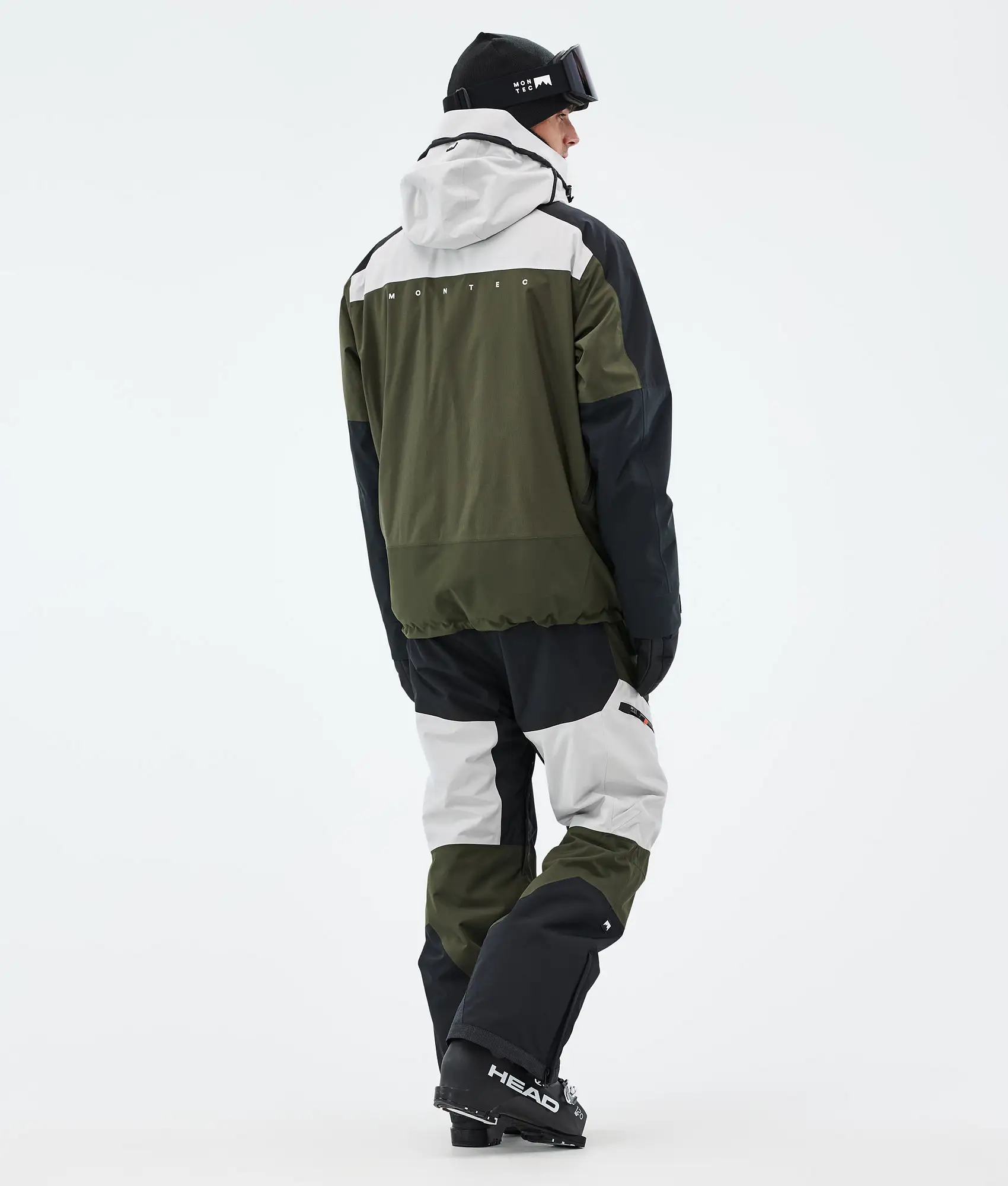 Oracle Ski Jacket Men Light Grey/Black/Olive Green