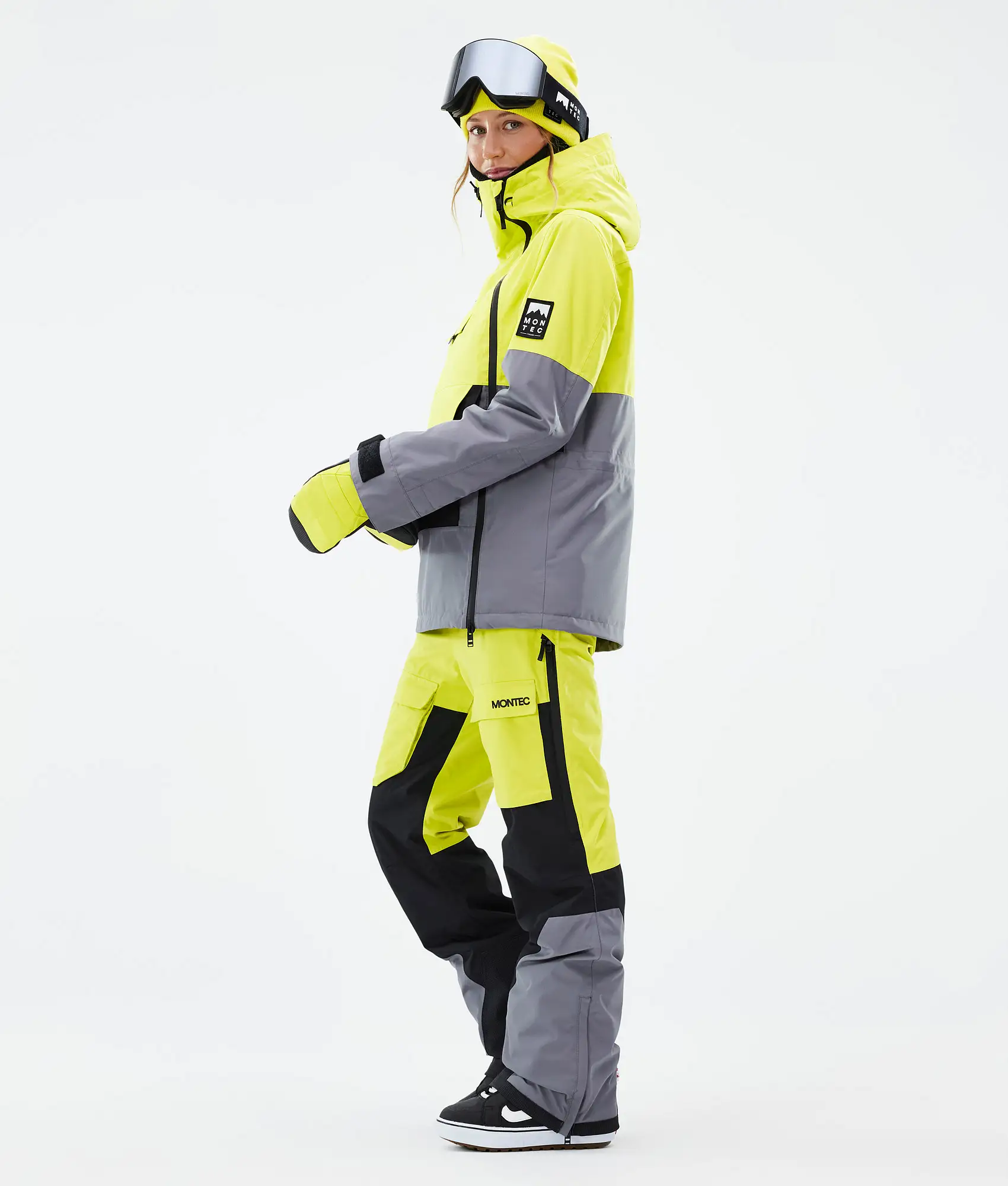 Doom W Snowboard Jacket Women Bright Yellow/Black/Light Pearl