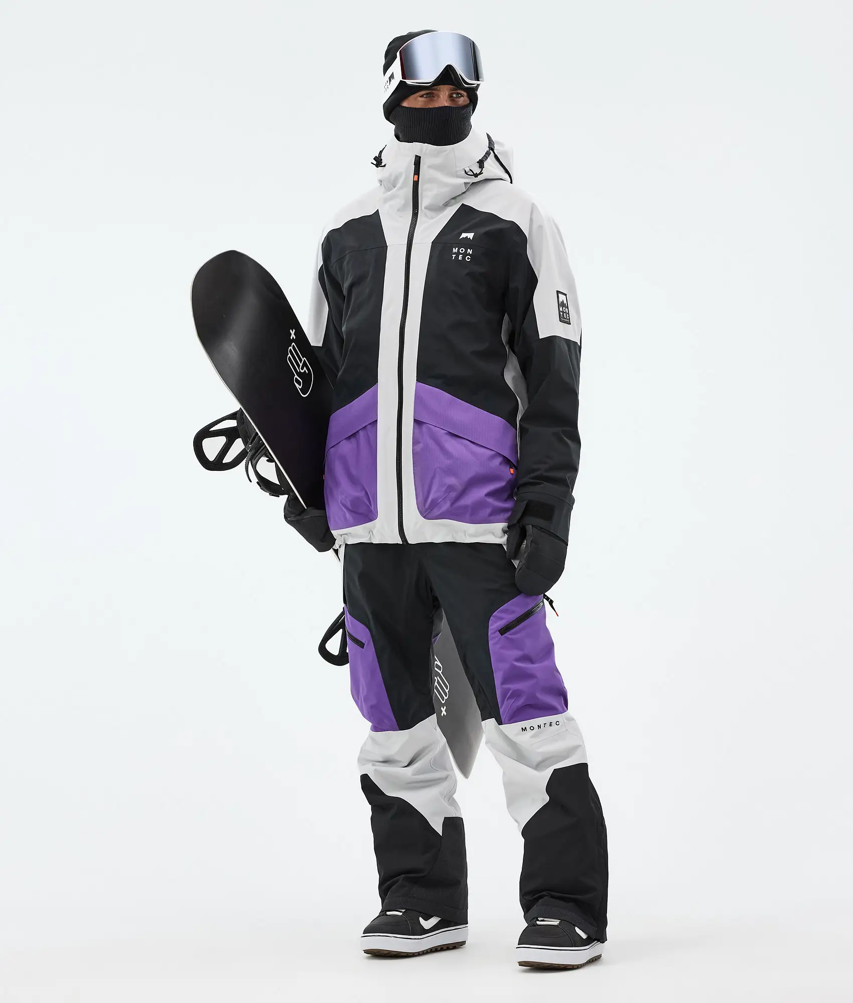 Morpheus Snowboard Jacket Men Light Grey/Black/Vivid Purple