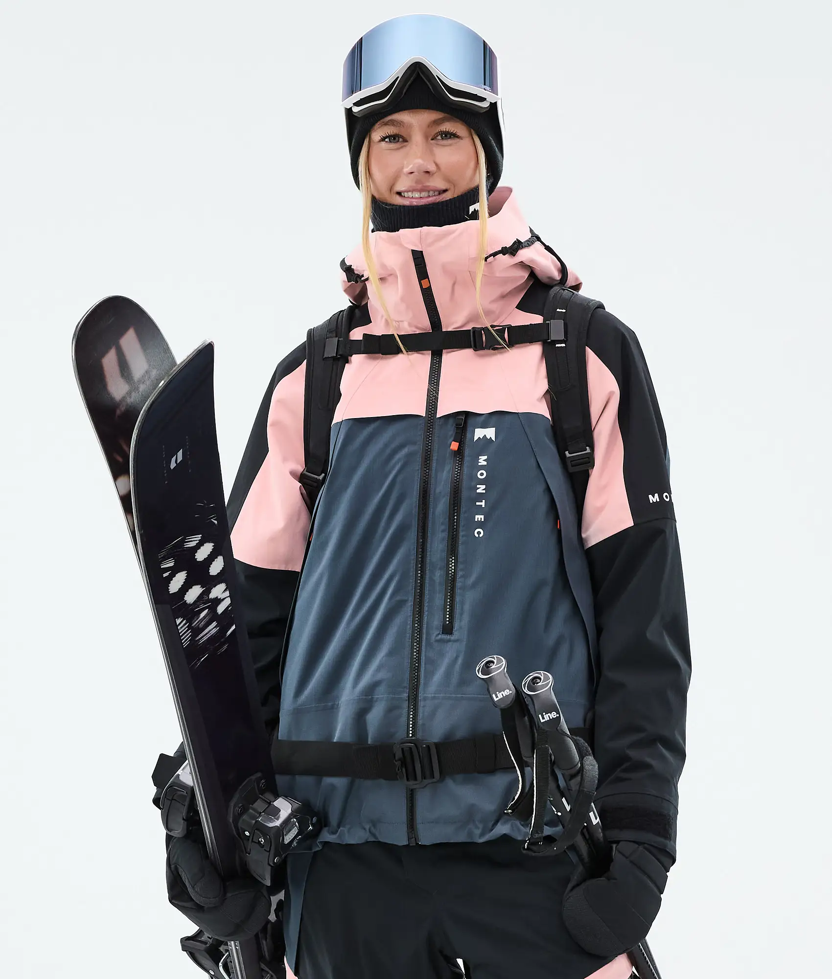 Oracle W Ski Jacket Women Soft Pink/Black/Metal Blue