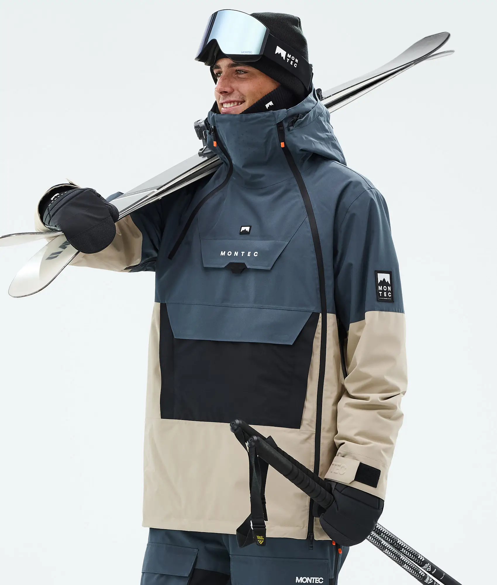 Doom Ski Jacket Men Metal Blue/Black/Sand