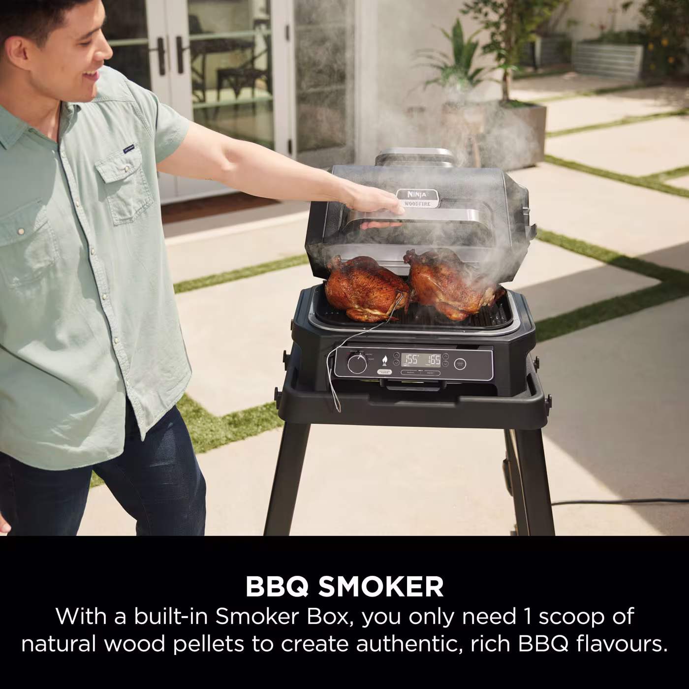 Ninja Woodfire Pro XL Electric BBQ Grill & Smoker with Stand & Cover