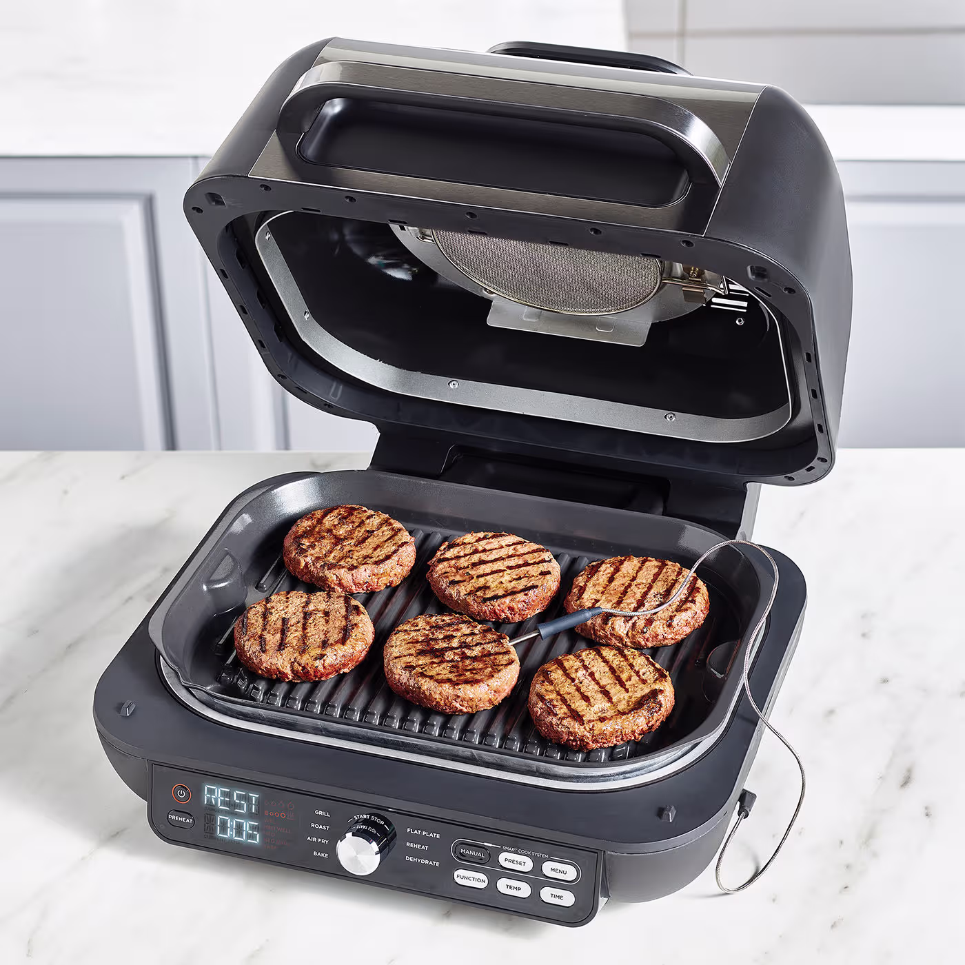 Ninja Foodi MAX Pro Health Grill and Steak Knives Bundle - AG651STEAK