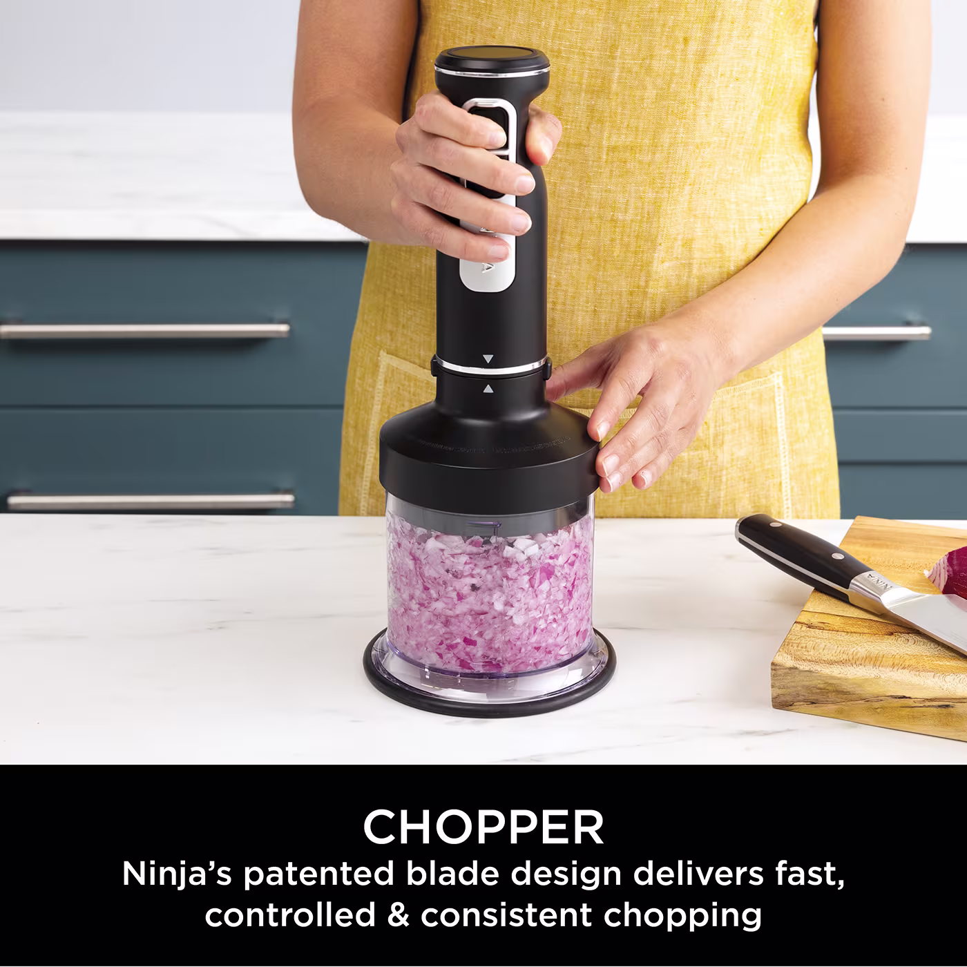 Ninja Foodi 3-in-1 Hand Blender, Mixer & Chopper CI100UK