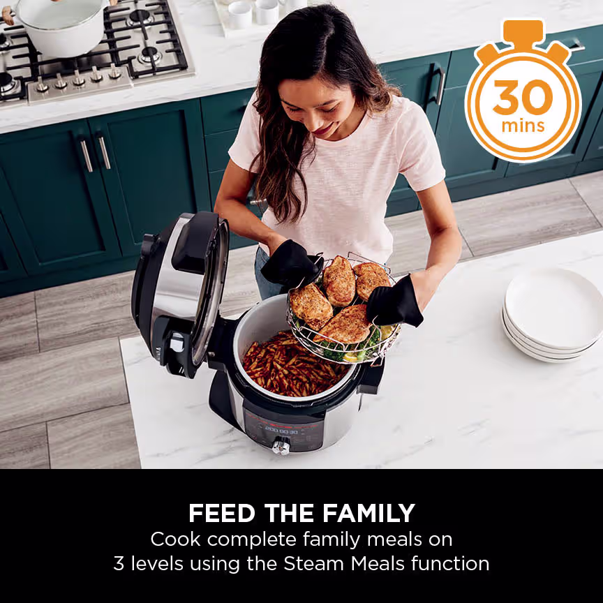 Ninja Foodi MAX 15-in-1 SmartLid Multi-Cooker with Smart Cook System 7.5L OL750UK