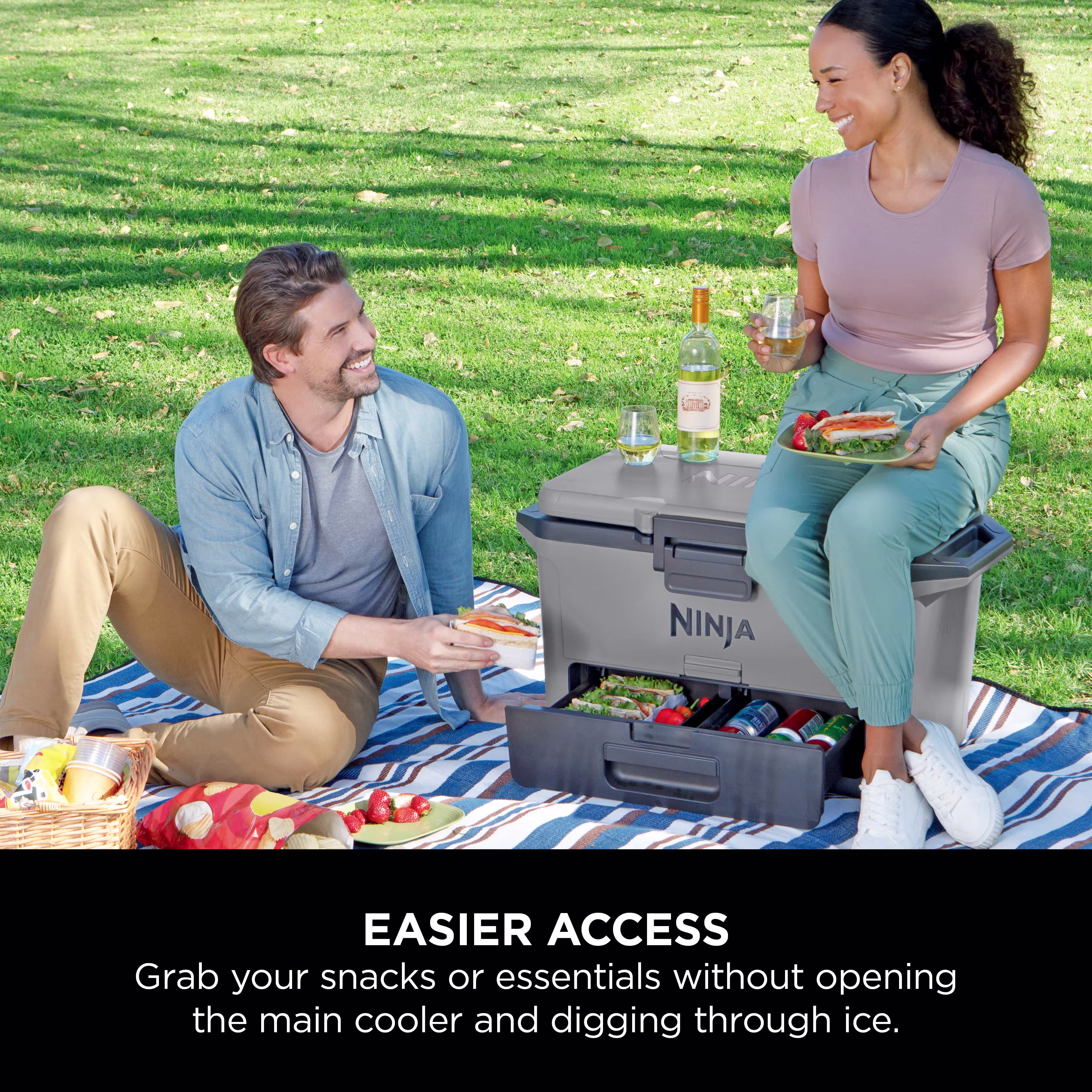 Ninja FrostVault 50QT/47L Hard Cooler - Slate Grey FB151UKGY