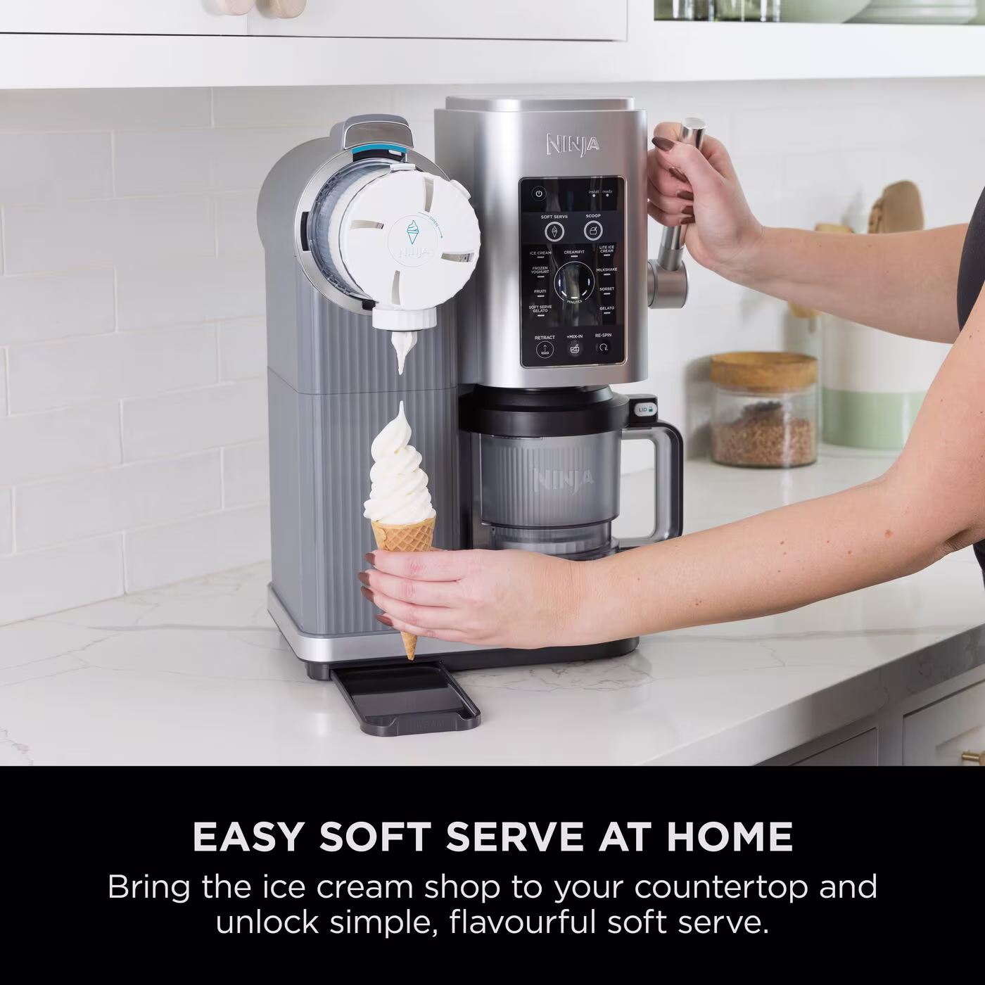 Ninja Swirl by CREAMi 13-in-1 Soft Serve & Ice Cream Maker NC701UK