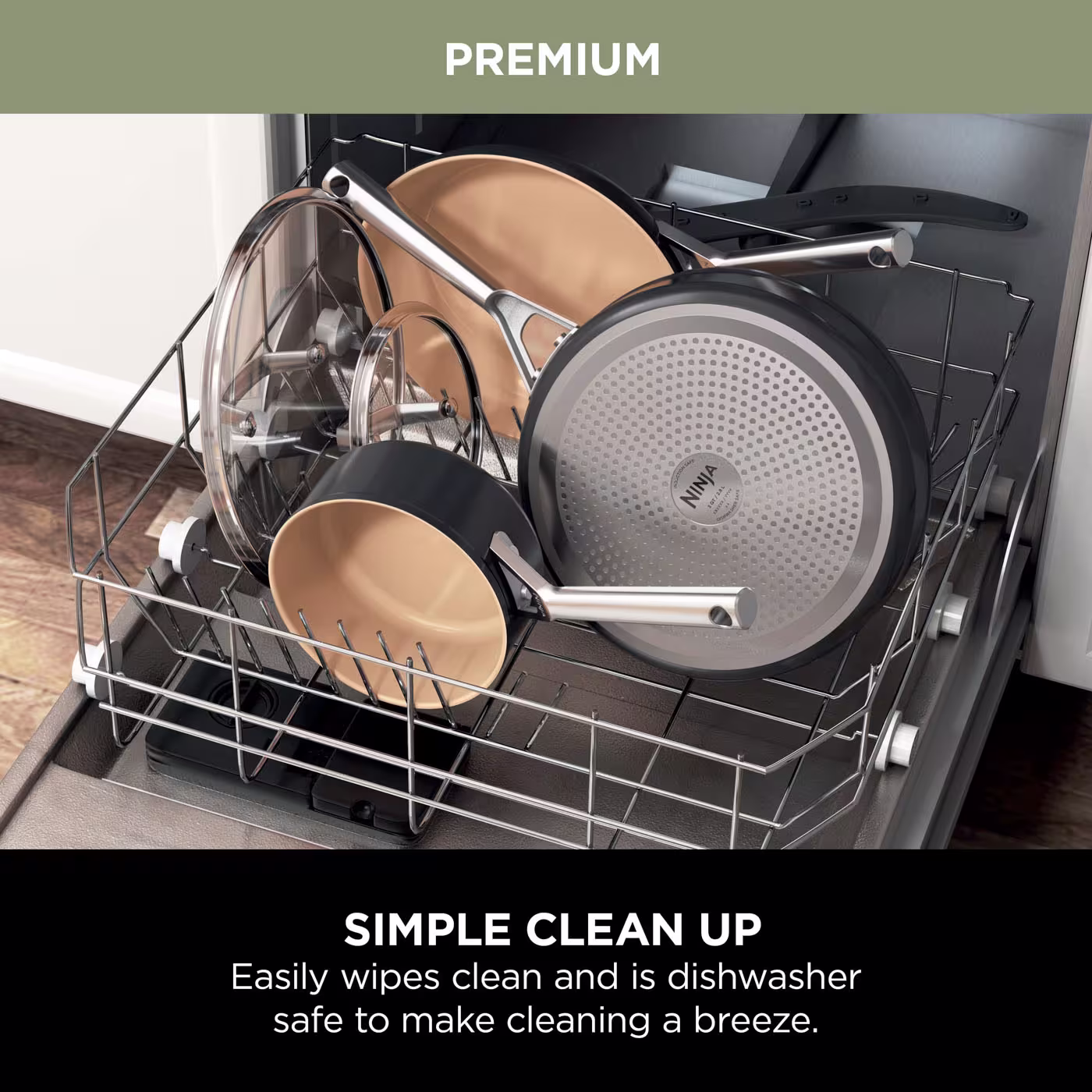 Ninja Extended Life Ceramic 3-Piece Saucepan Set CW93000UK