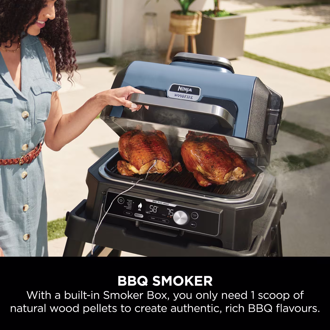 Ninja Woodfire Pro Connect XL Electric BBQ Grill & Smoker