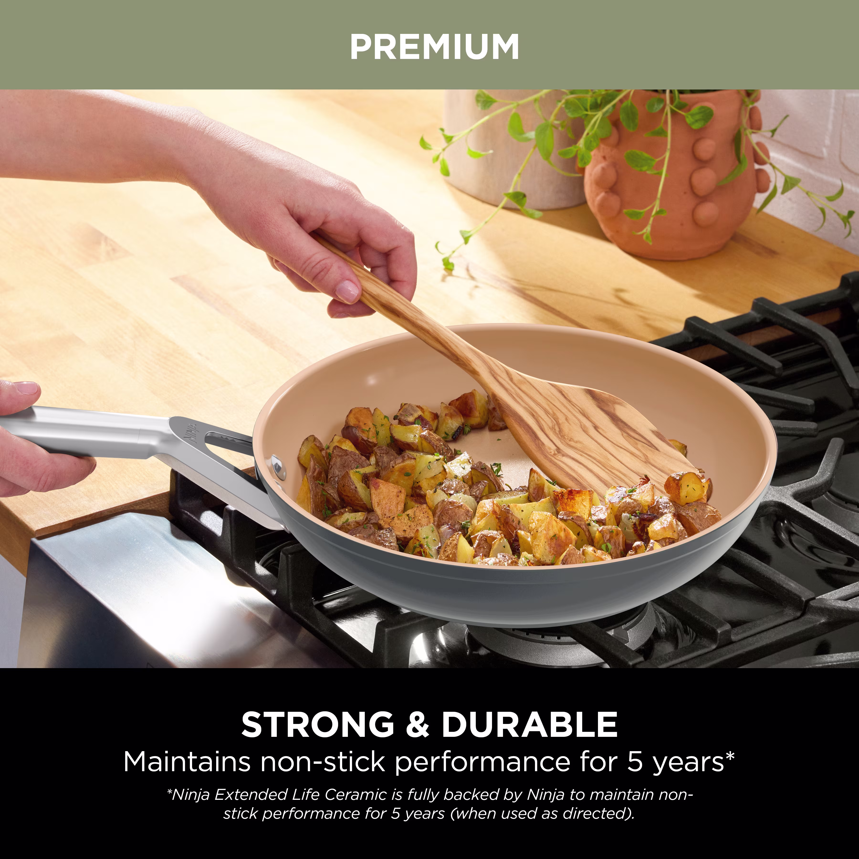 Ninja Extended Life Ceramic 5-Piece Frying Pan & Saucepan Set - CW95000EUUKDB