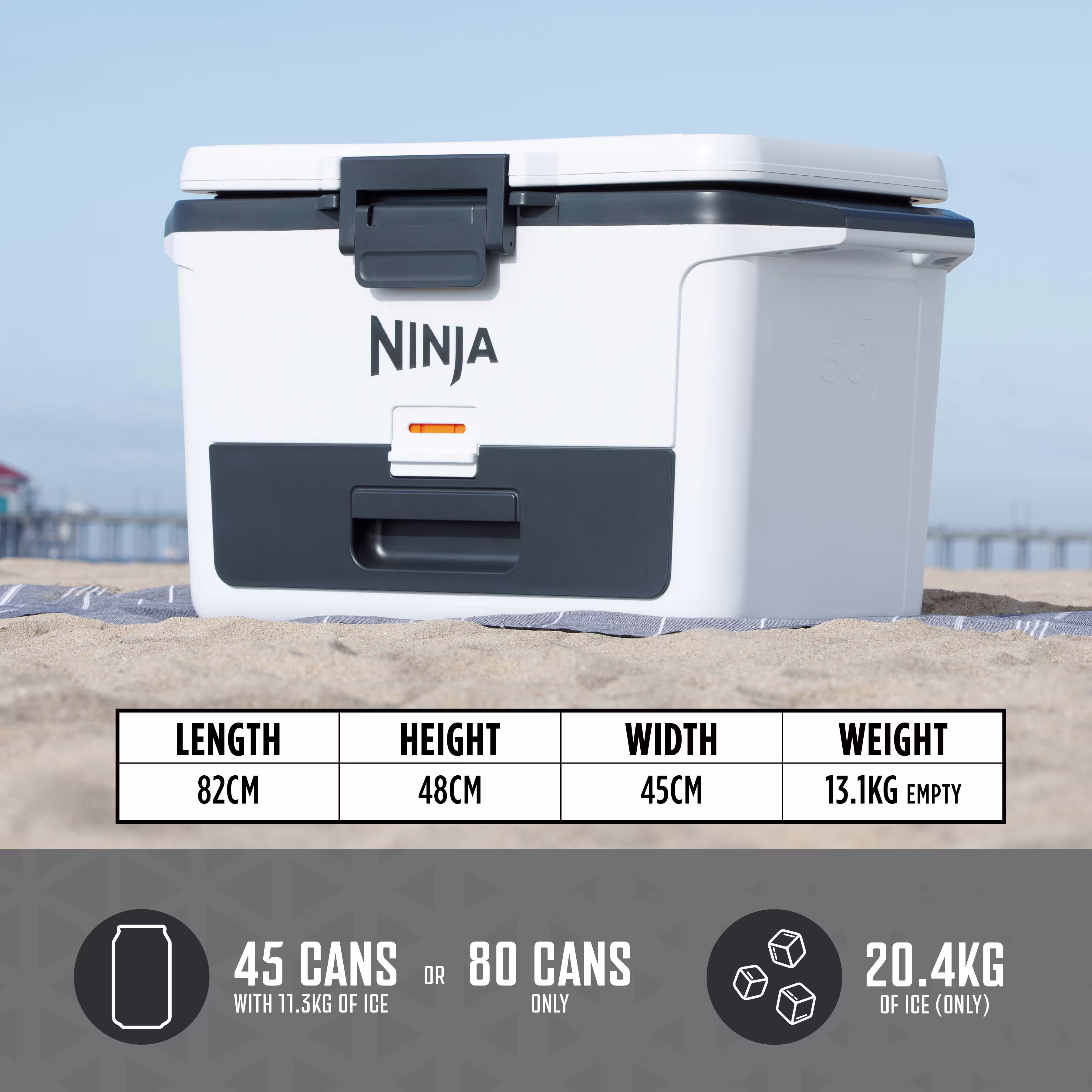 Ninja FrostVault 50QT/47L Hard Cooler - Cloud White FB151UKWH