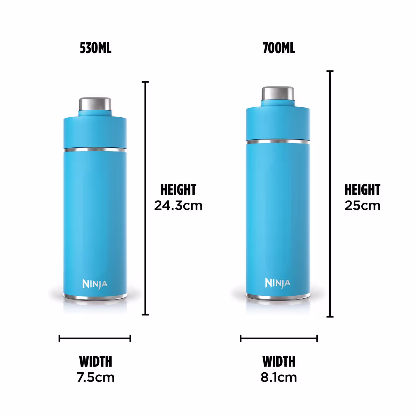 Ninja Thirsti 530 ml Travel Bottle – Tropical Blue DW1801EUUKSB