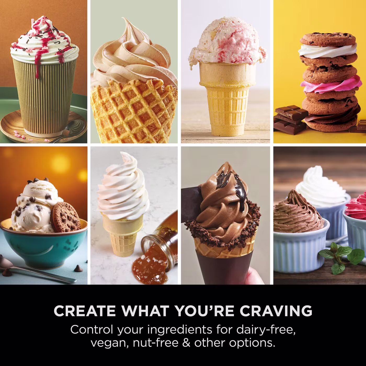 Ninja Swirl by CREAMi 13-in-1 Soft Serve & Ice Cream Maker NC701UK