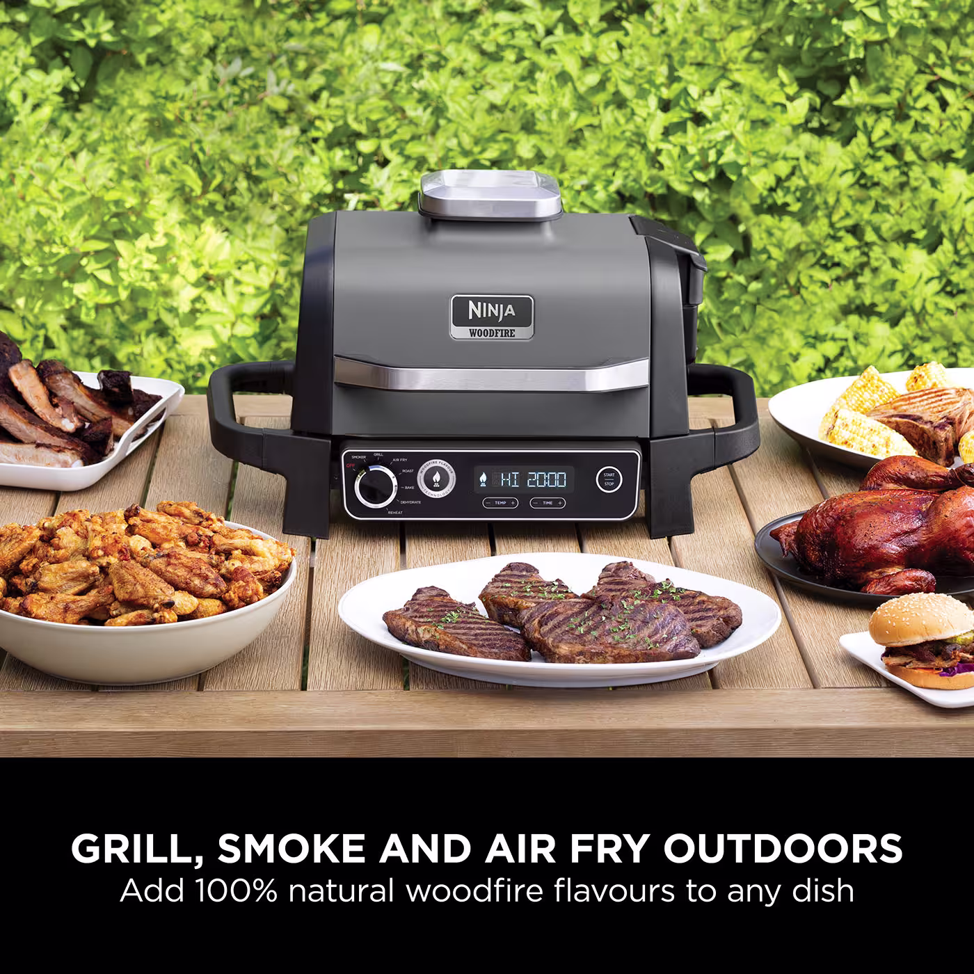 Ninja Woodfire Electric BBQ Grill & Smoker with Stand & Cover