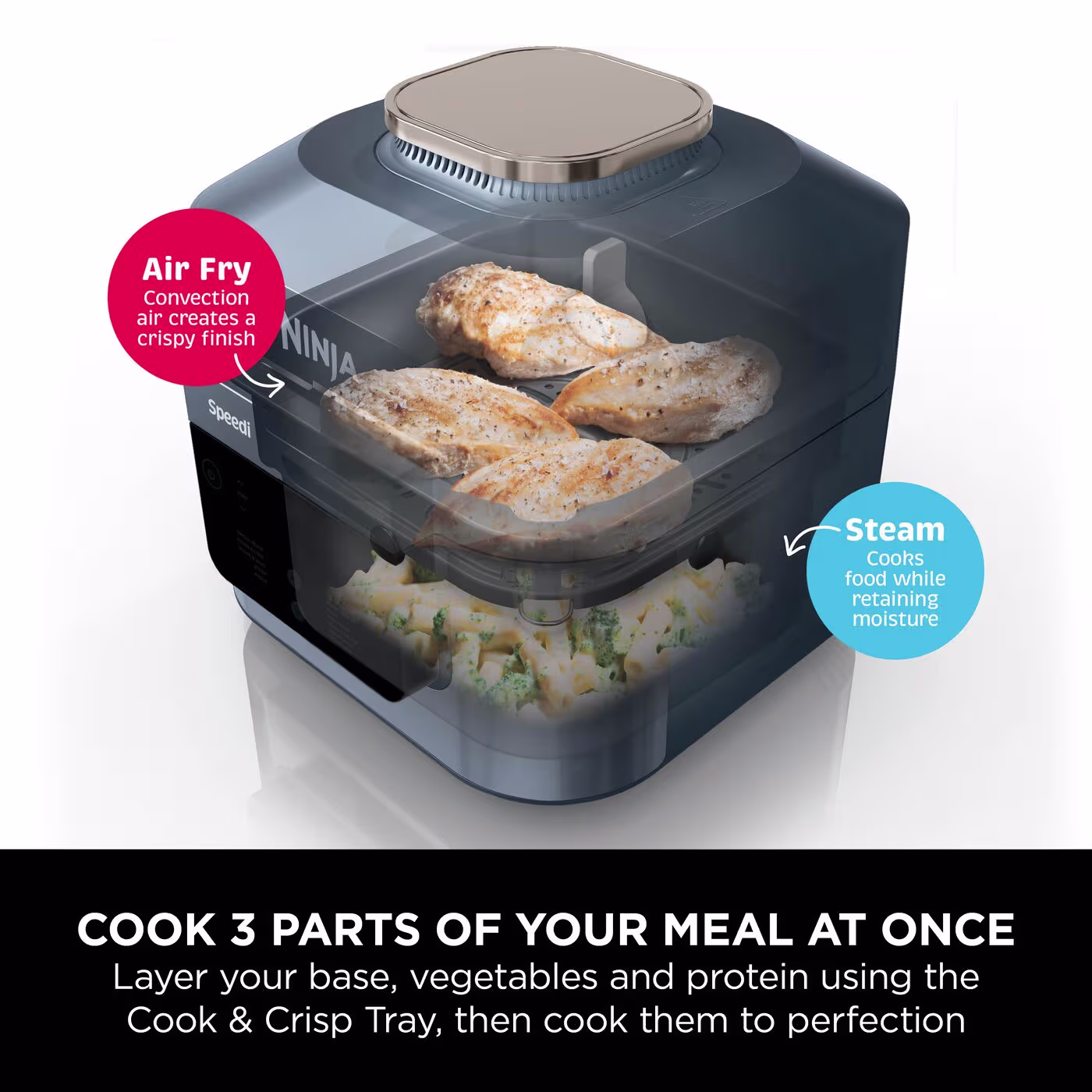 Ninja Speedi 12-in-1 Multi-Cooker, Air Fryer & Slow Cooker - Cyber Space ON500UKCYD