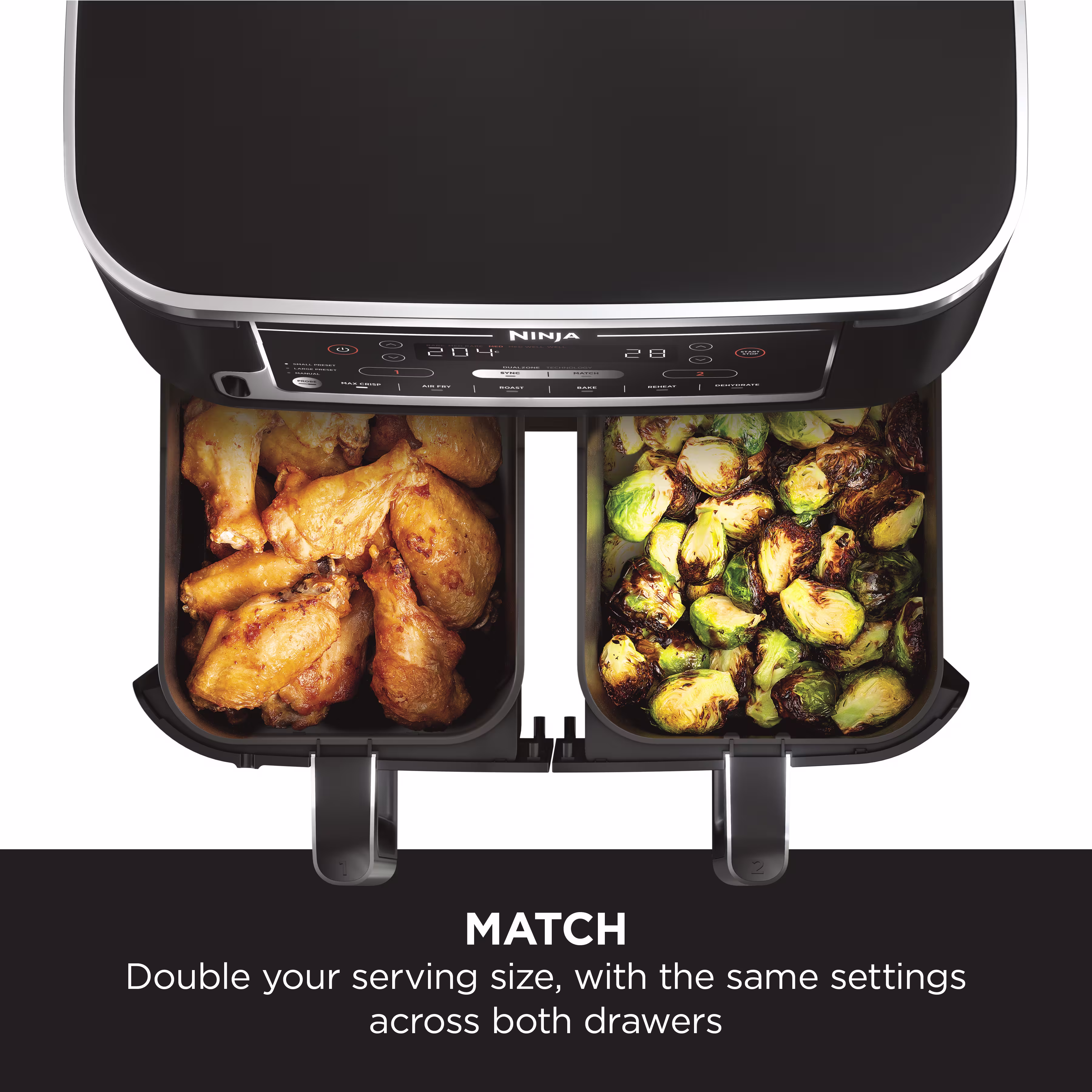 Ninja Foodi MAX Dual Zone Air Fryer with Smart Cook System AF451UK
