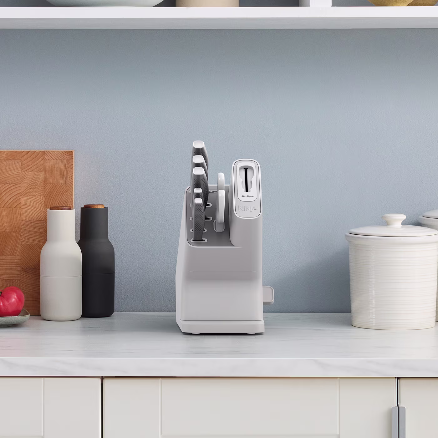 Ninja StaySharp Stainless 6-Piece Knife Set & White Block – K62006EUWH