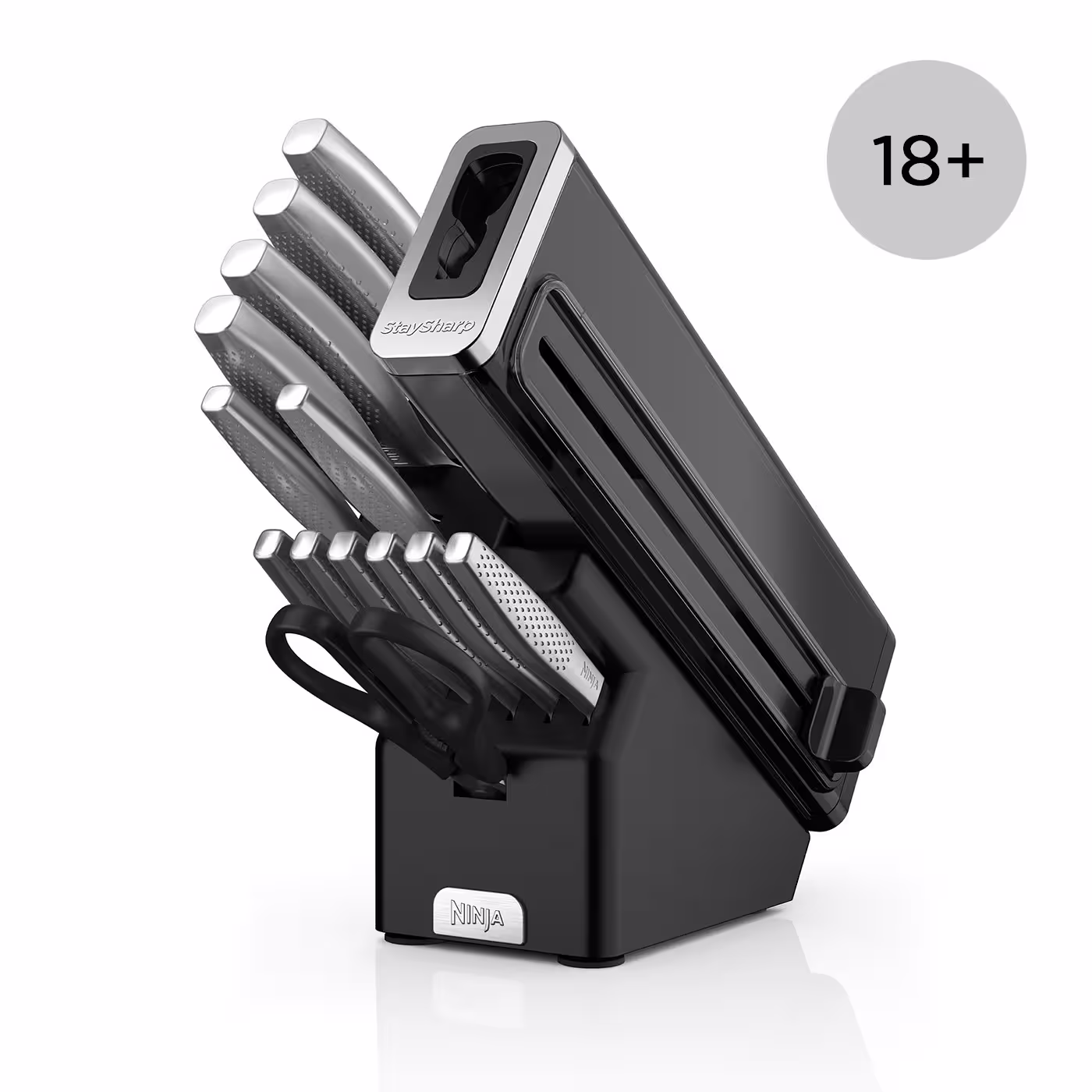 Ninja StaySharp 14-Piece Stainless Knife Set, Wood Block & Built-In Sharpener K62014EUUK