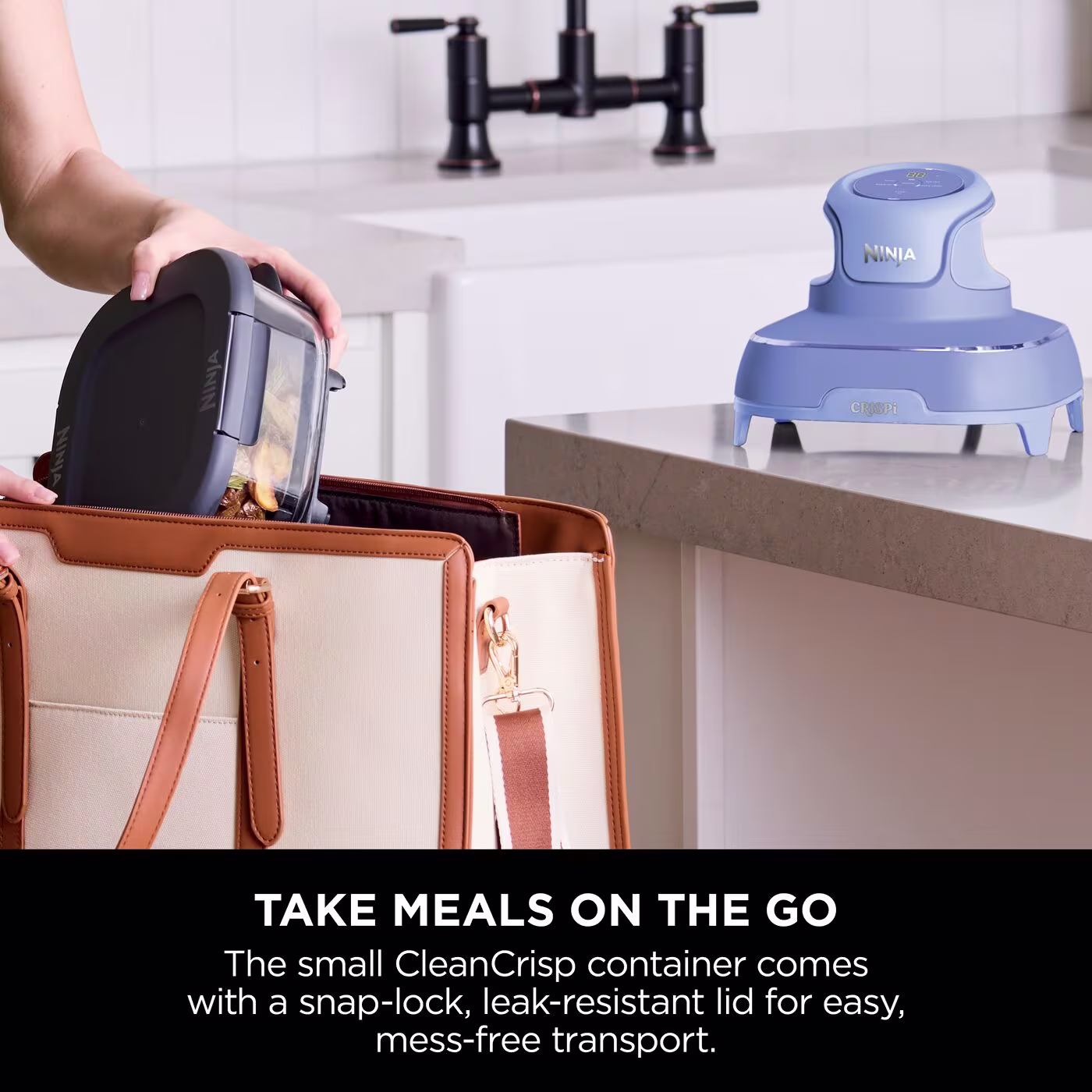 Ninja CRISPi 4-in-1 Portable Glass Air Fryer - Frosted Lilac FN101UKPR