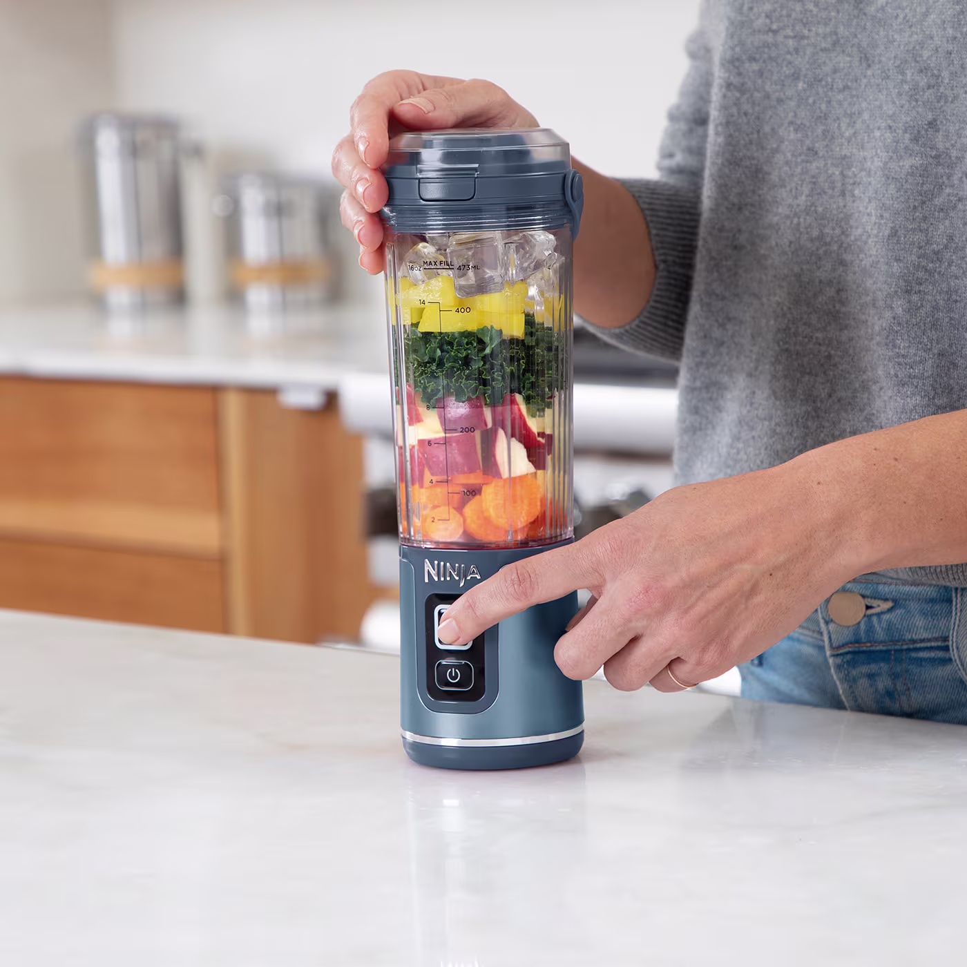 Ninja Blast Cordless Portable Blender – Denim Blue [BC151UKNV]