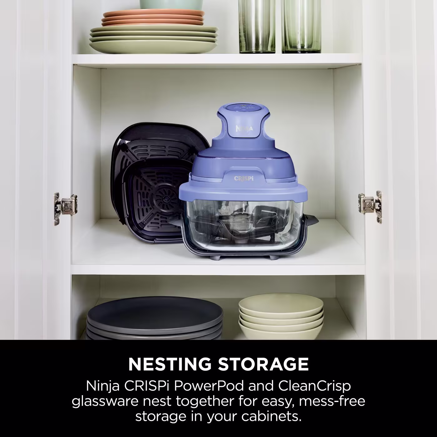 Ninja CRISPi 4-in-1 Portable Glass Air Fryer - Frosted Lilac FN101UKPR