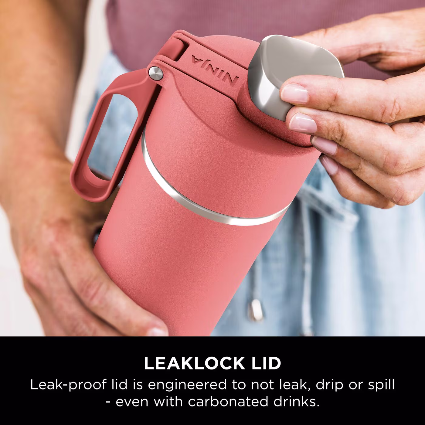 Ninja Thirsti 530 ml Travel Bottle – Coral DW1801EUUKPE