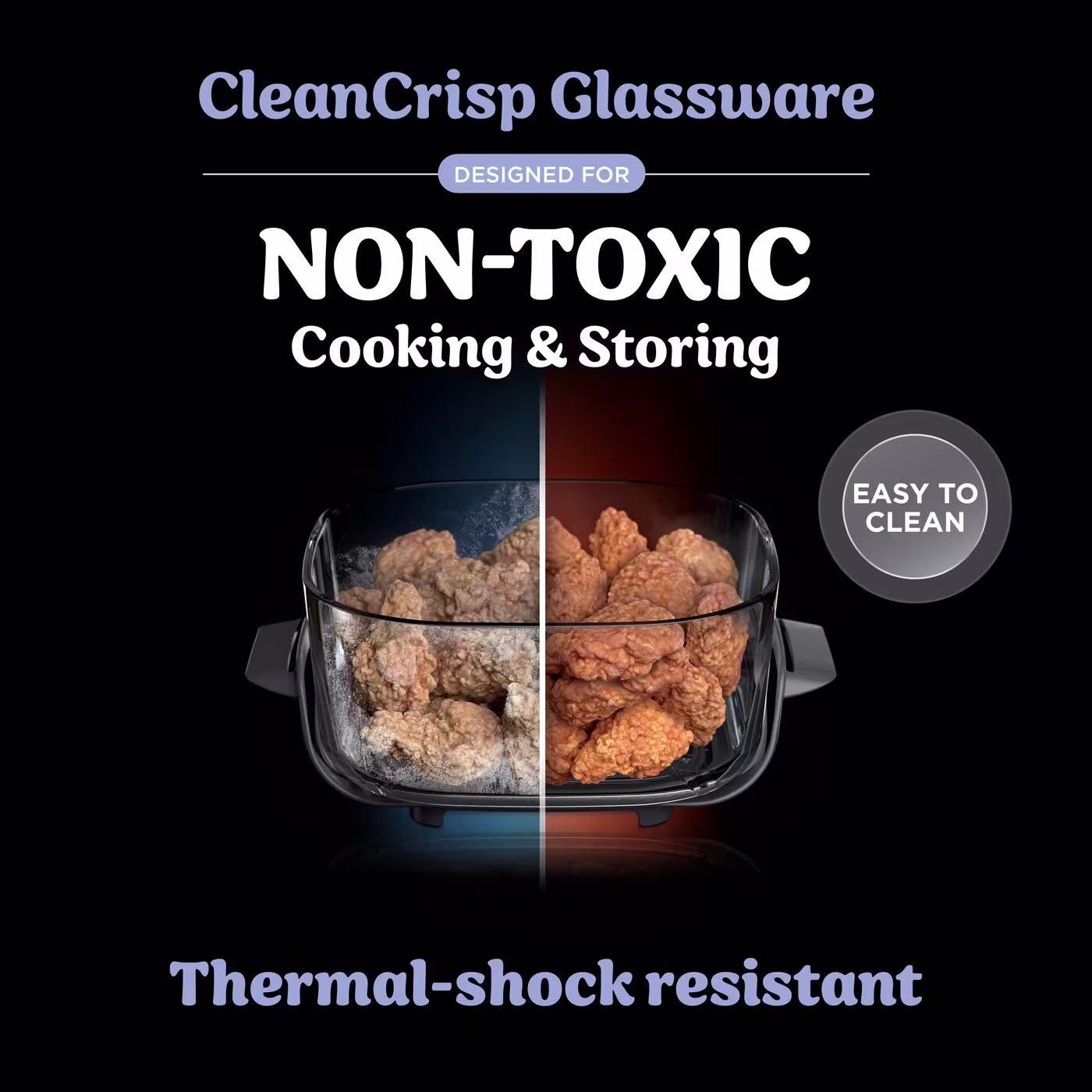 Ninja CRISPi 4-in-1 Portable Glass Air Fryer - Frosted Lilac FN101UKPR