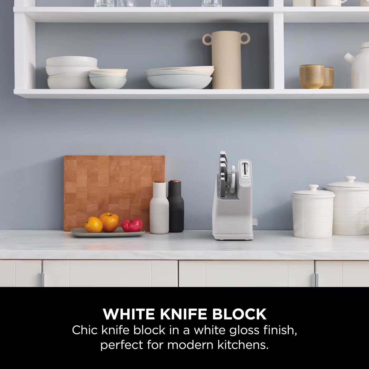 Ninja StaySharp Stainless 6-Piece Knife Set & White Block – K62006EUWH