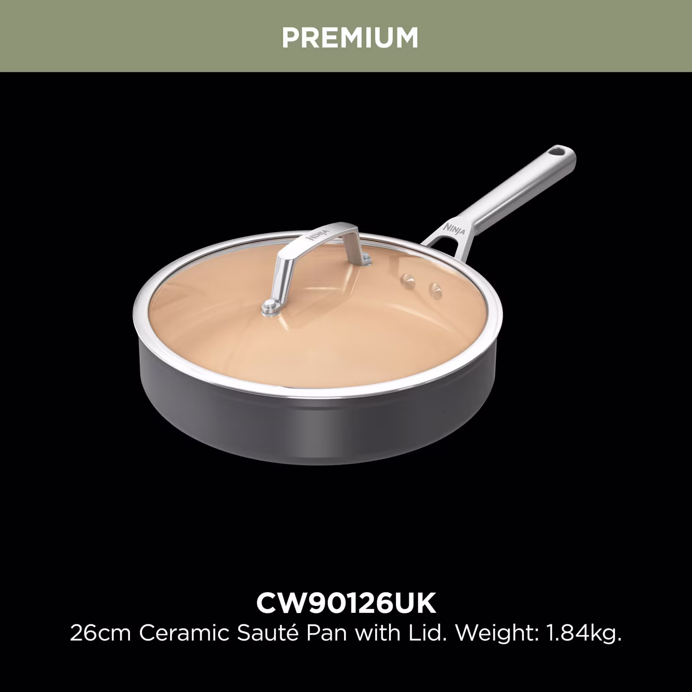 Ninja Extended Life Ceramic 26cm Sauté Pan CW90126UK