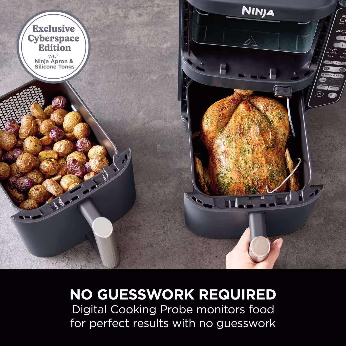 Ninja Double Stack XL 2-Level Air Fryer with Smart Cook System 9.5L​ Cyber Space SL451UKCYD