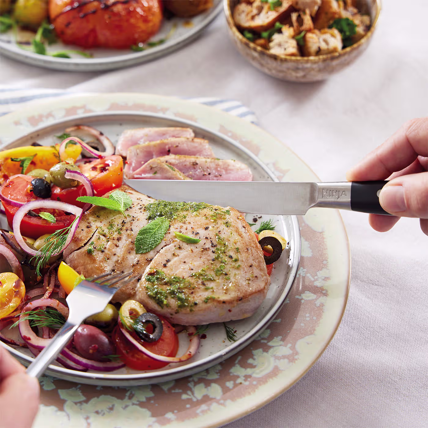 Ninja Foodi MAX Pro Health Grill and Steak Knives Bundle - AG651STEAK