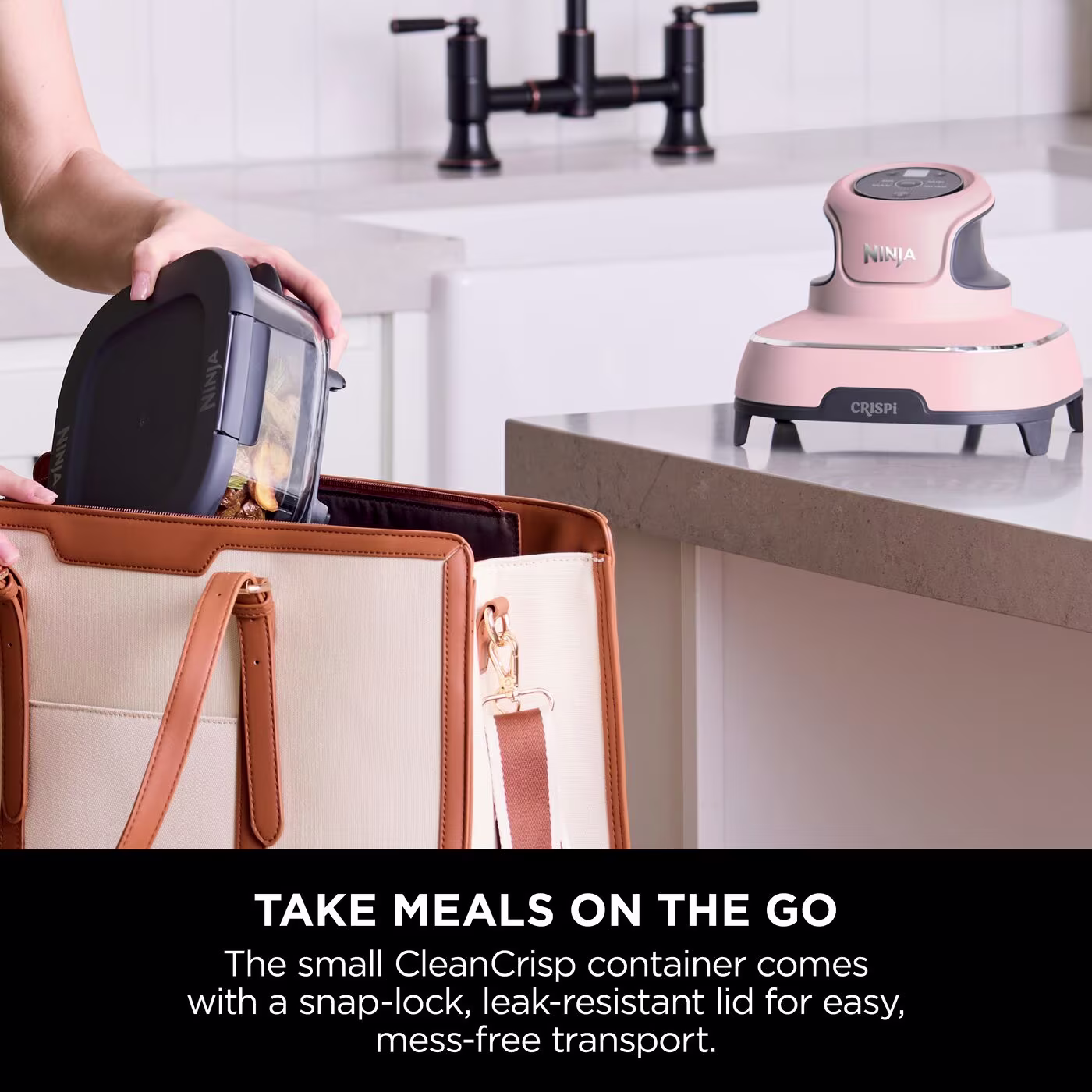 Ninja CRISPi 4-in-1 Portable Glass Air Fryer - Pink FN101UKPK