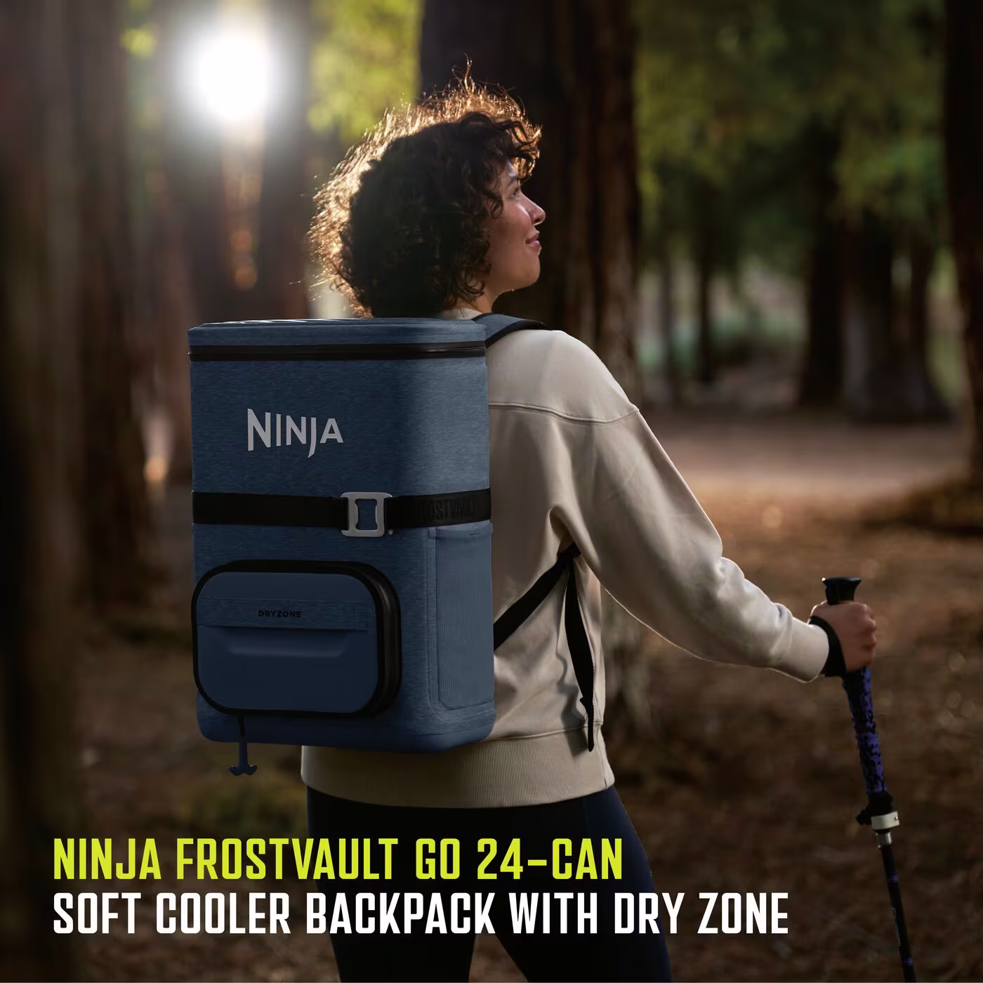 Ninja FrostVault Go 17 litre 24-Can Backpack Soft Cooler - Lakeshore Blue