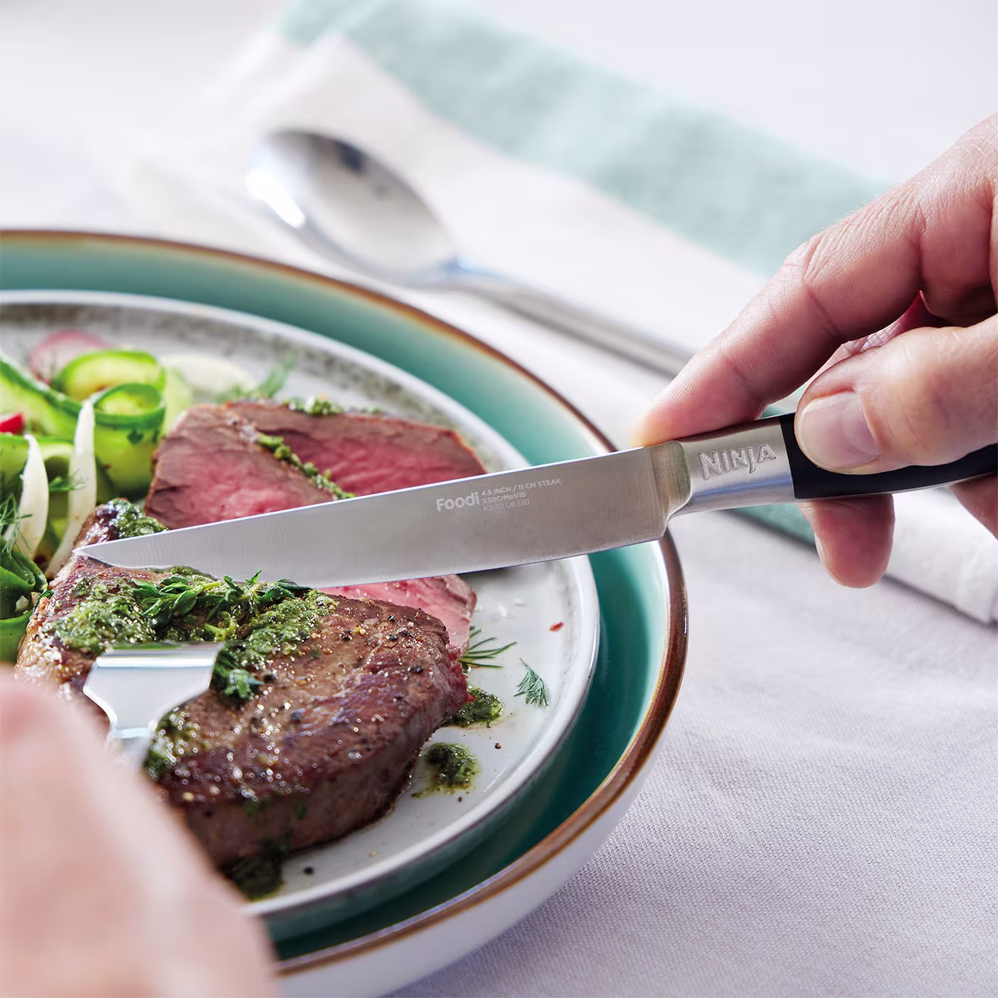 Ninja Foodi Health Grill and Steak Knives Bundle - AG551STEAK