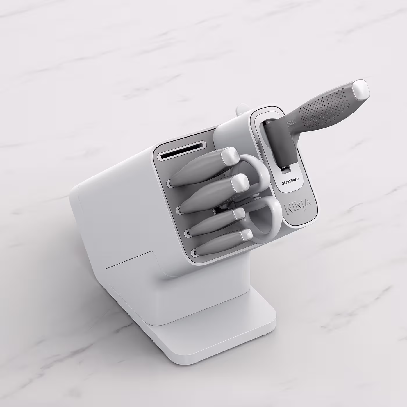 Ninja StaySharp Stainless 6-Piece Knife Set & White Block – K62006EUWH