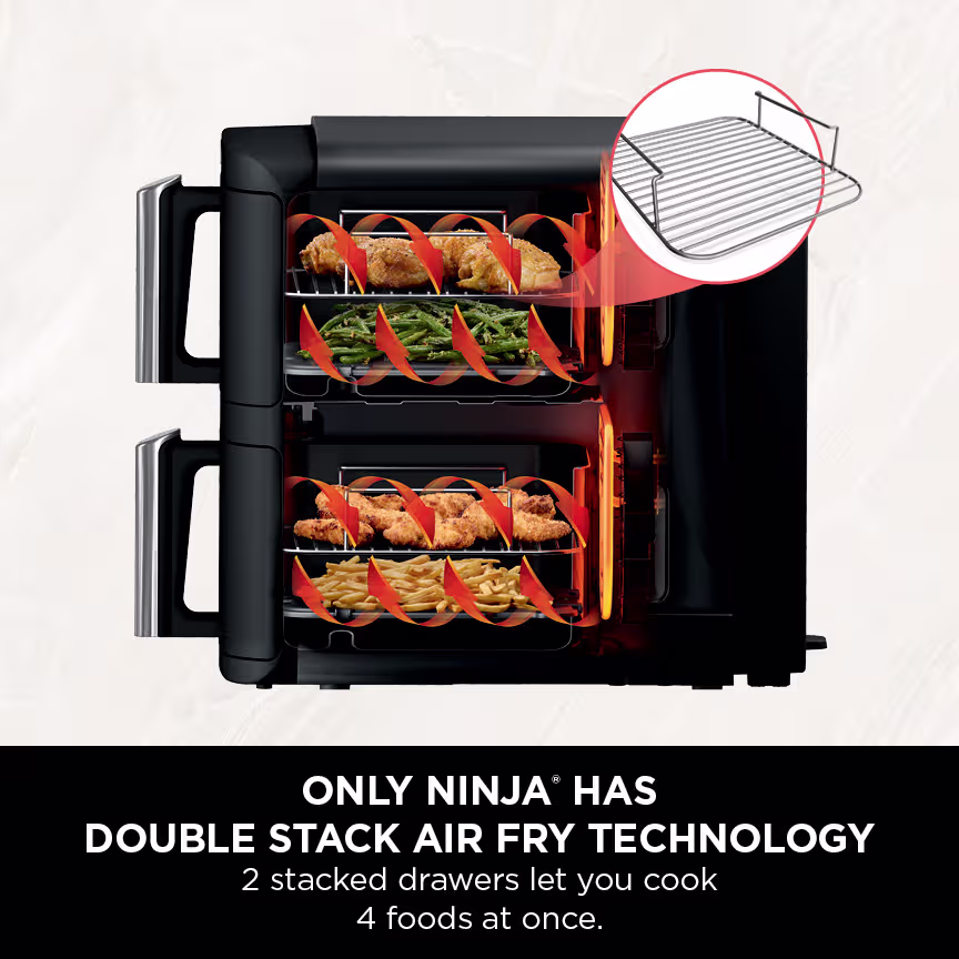 Ninja Double Stack 2-Drawer Air Fryer 7.6L – SL300UK