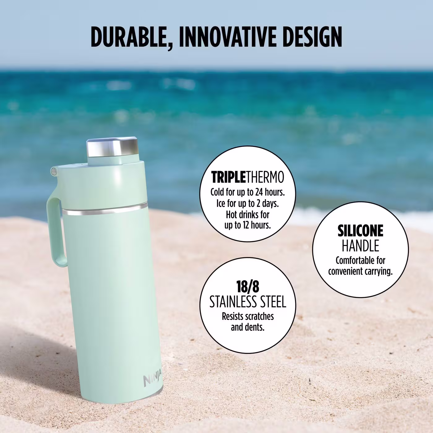 Ninja Thirsti 530 ml Travel Bottle – Mint DW1801EUUKMT