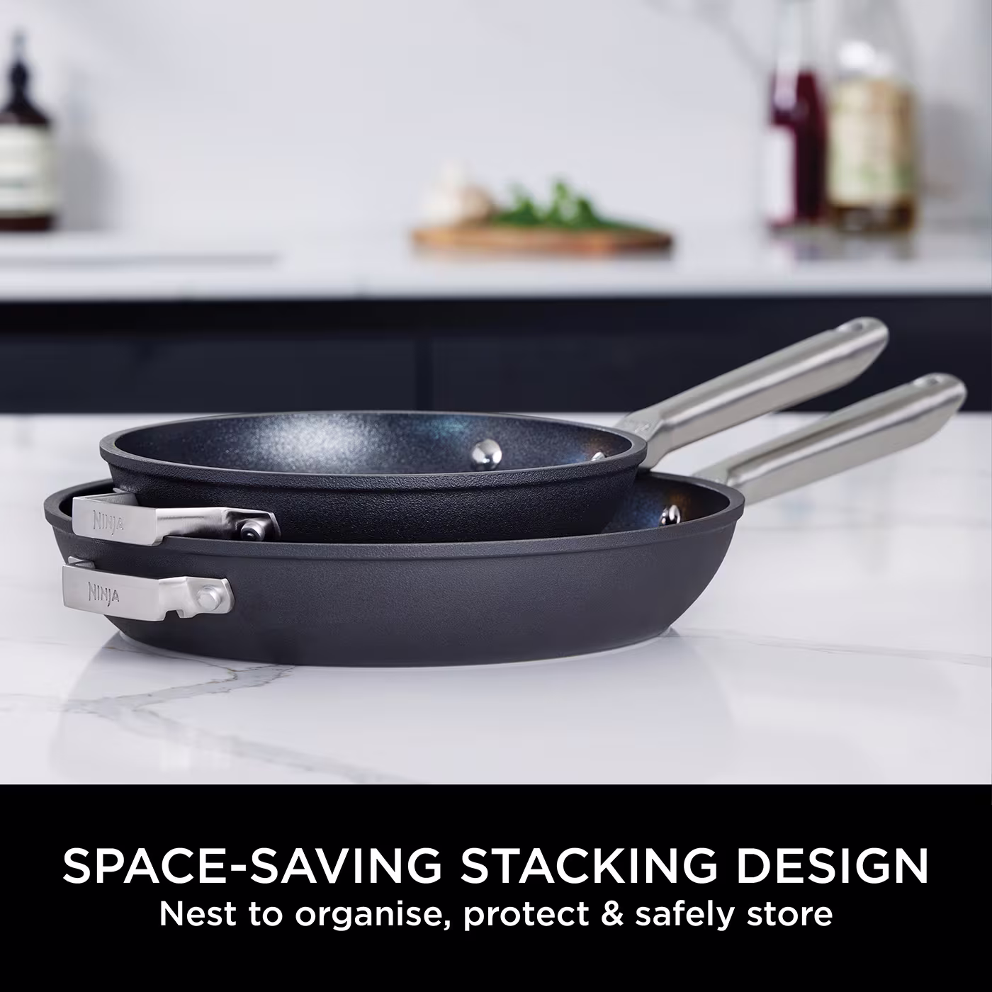 Ninja ZEROSTICK Stackable 2-Piece Frying Pan Set (20cm/26cm) – C52000UK