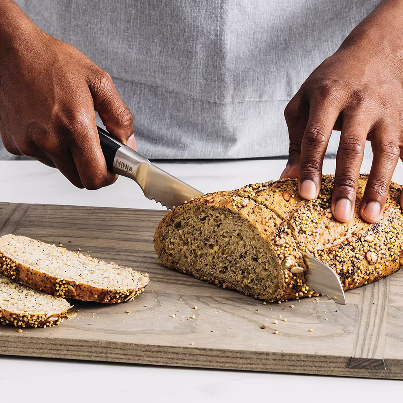 Ninja Foodi StaySharp Knife Block with Integrated Sharpener 6-Piece Set [K32006UK]