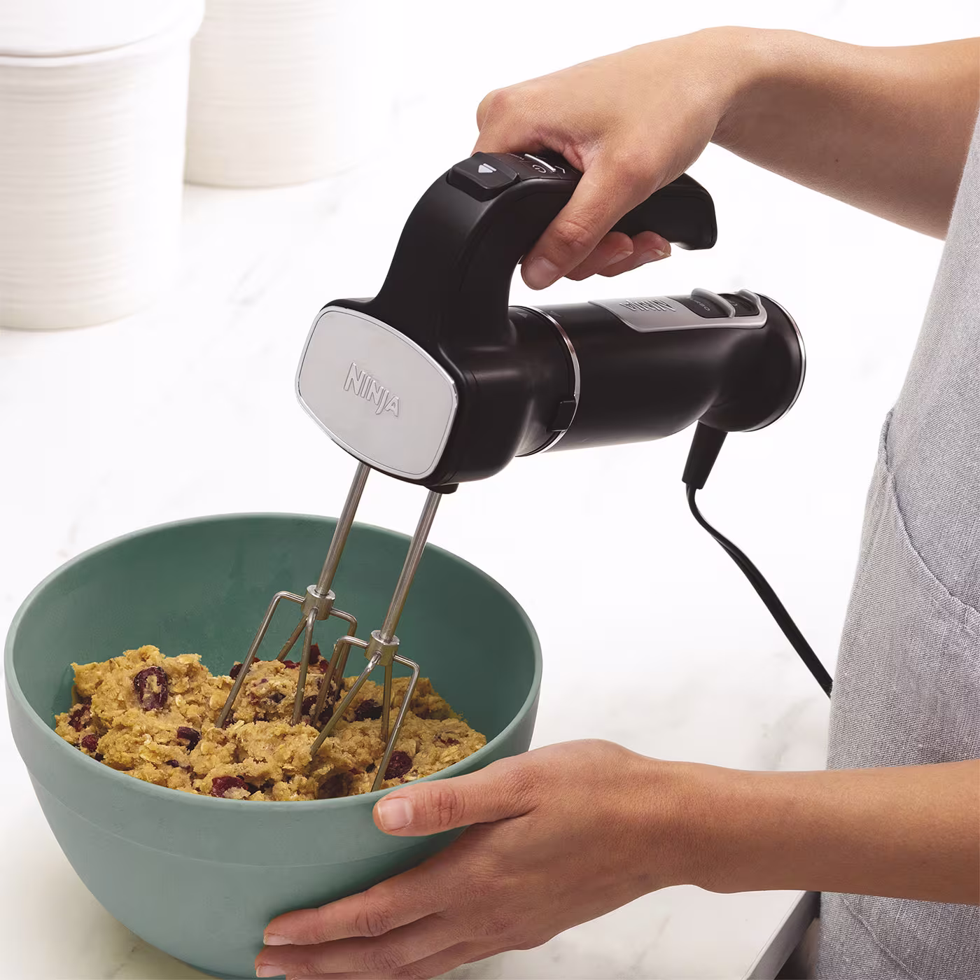 Ninja Foodi 3-in-1 Hand Blender, Mixer & Chopper CI100UK