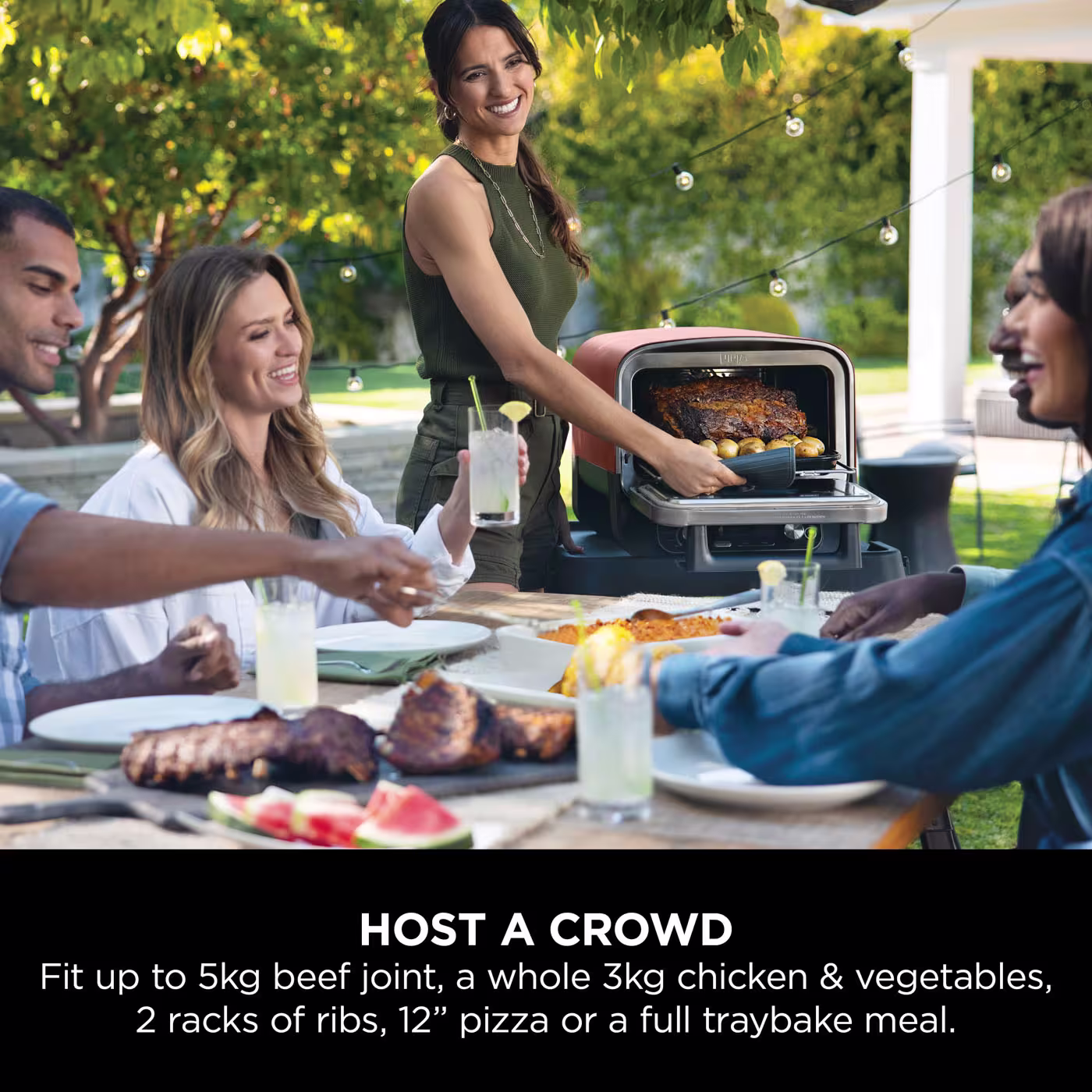 Ninja Woodfire Outdoor Oven, Artisan Pizza Maker and BBQ Smoker with Stand & Cover