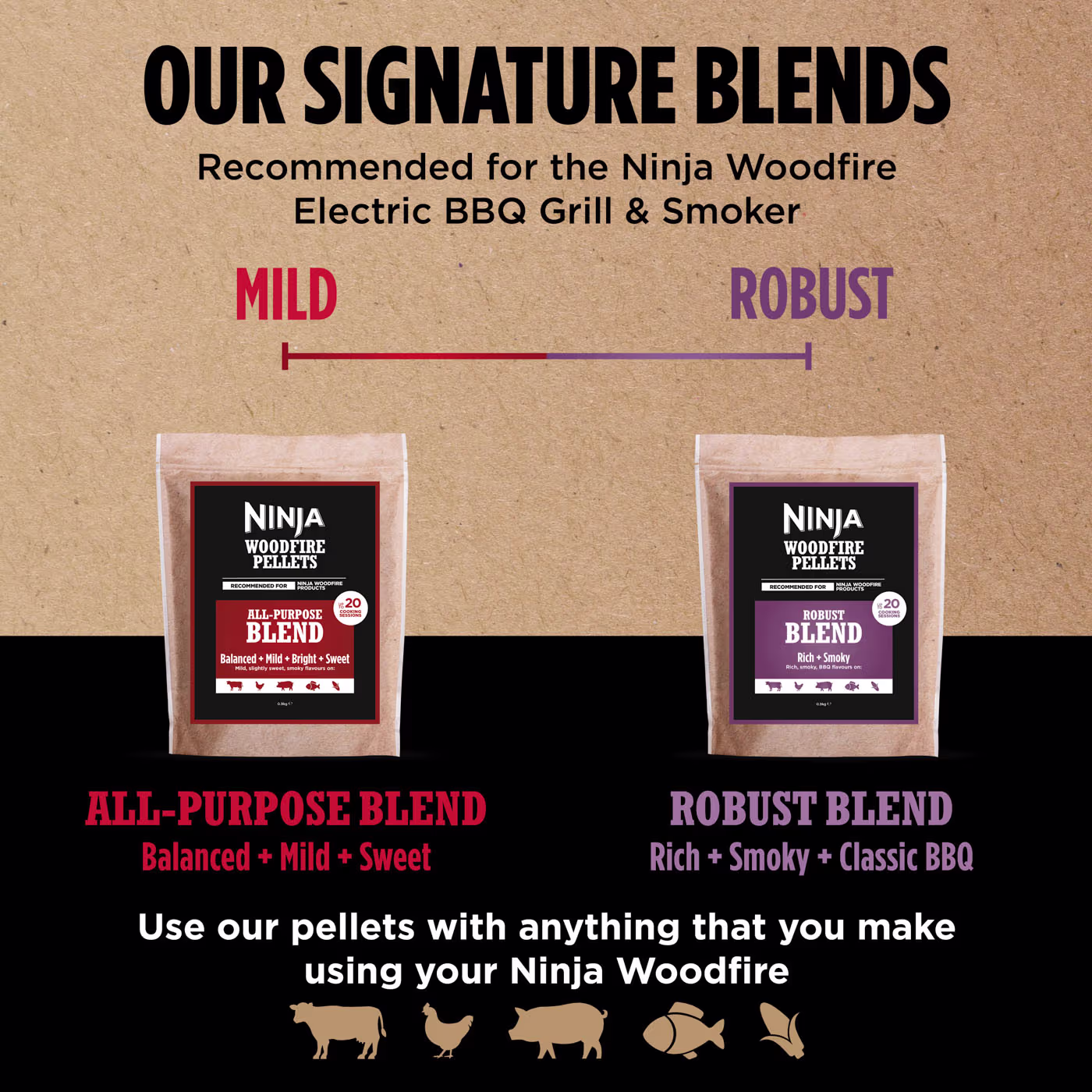 Ninja Woodfire Pellets Robust Blend (900g)