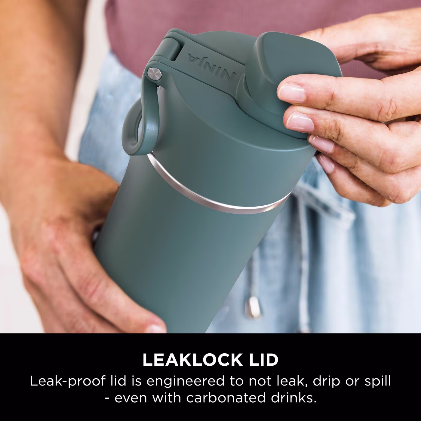 Ninja Thirsti 530 ml Travel Bottle – Evergreen DW1801EUUKEM