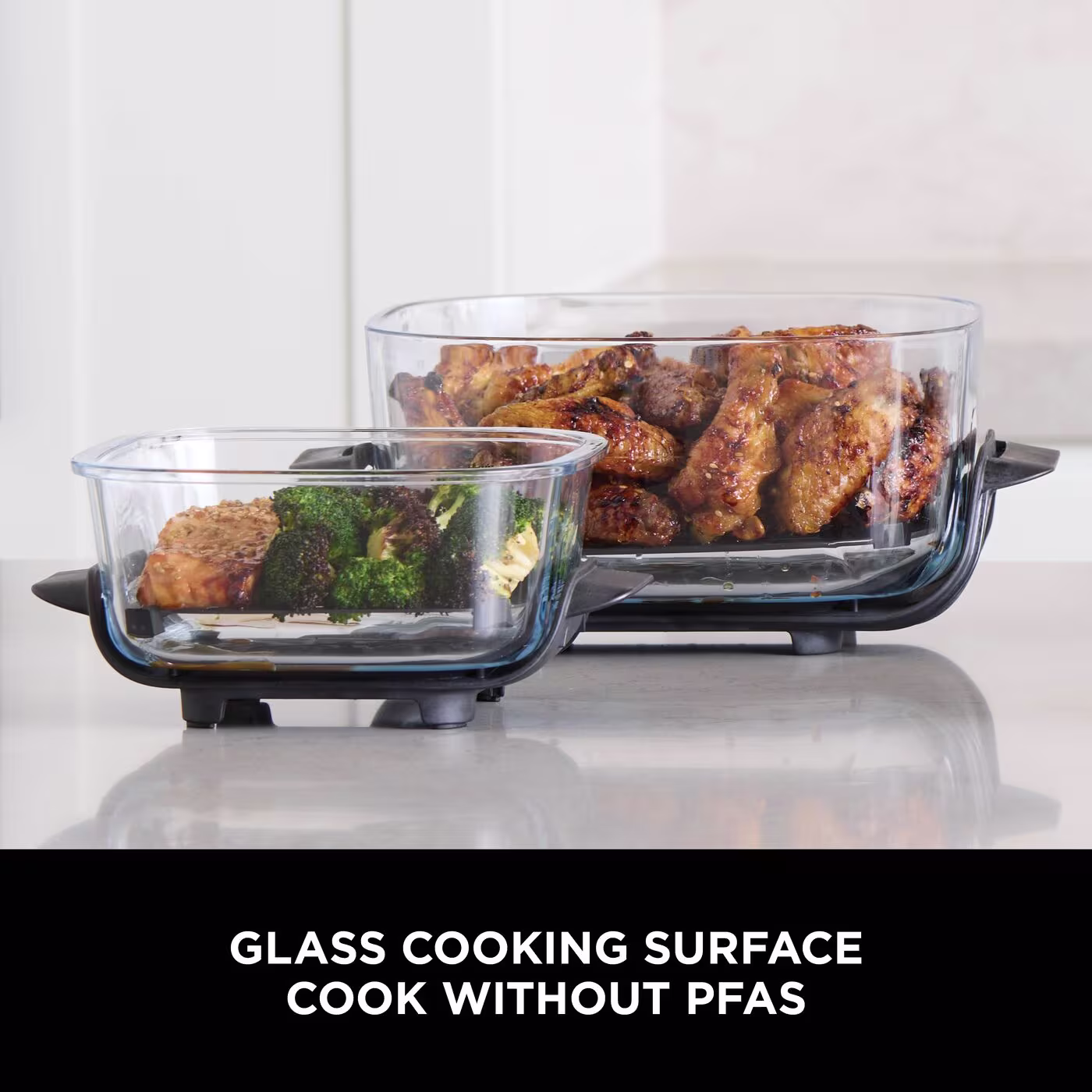 Ninja CRISPi 4-in-1 Portable Glass Air Fryer - Cyber Space - Family Set