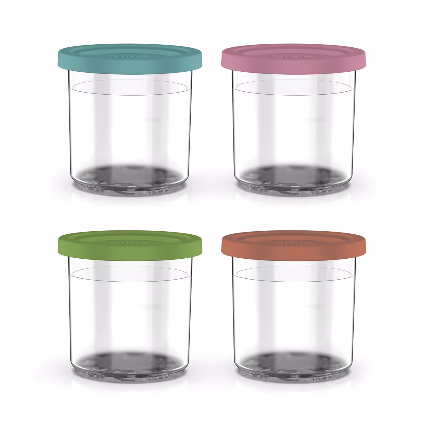 Ninja Ice Cream Maker Dessert Tubs with Coloured Lids (Set of 4)