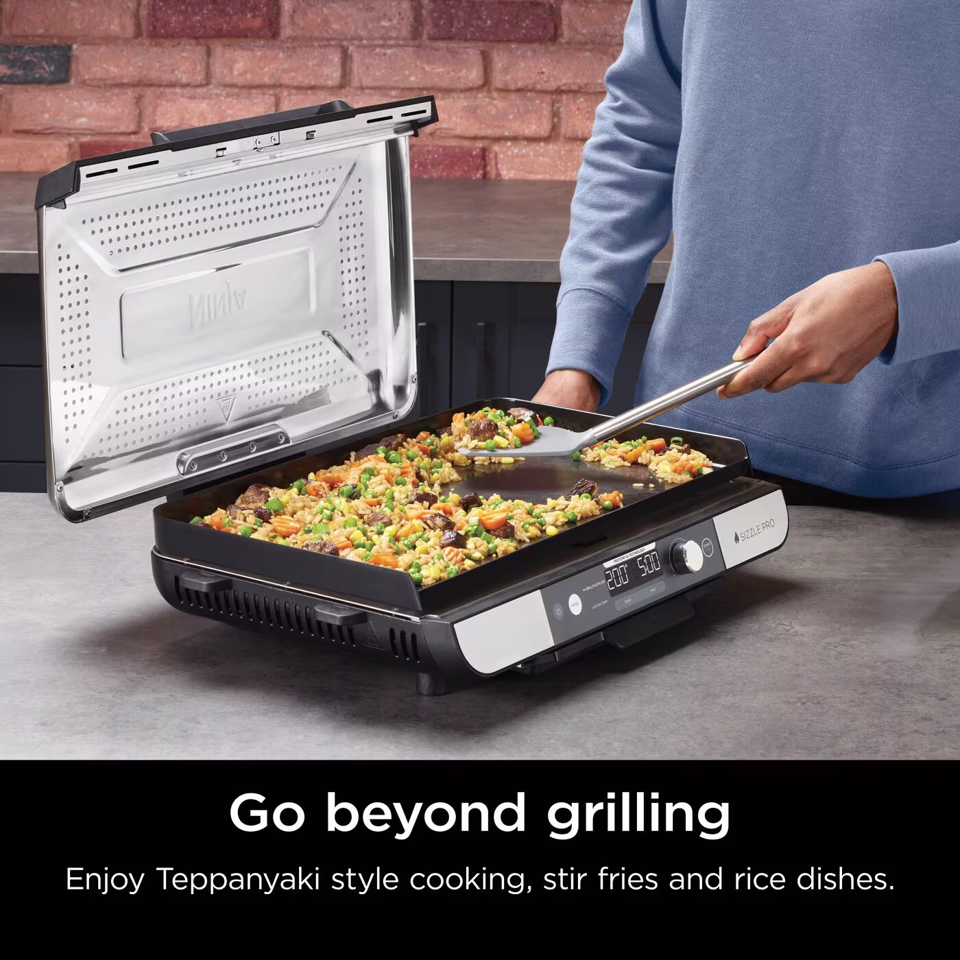 Ninja Sizzle Pro XL Grill & Flat Plate GX101UK